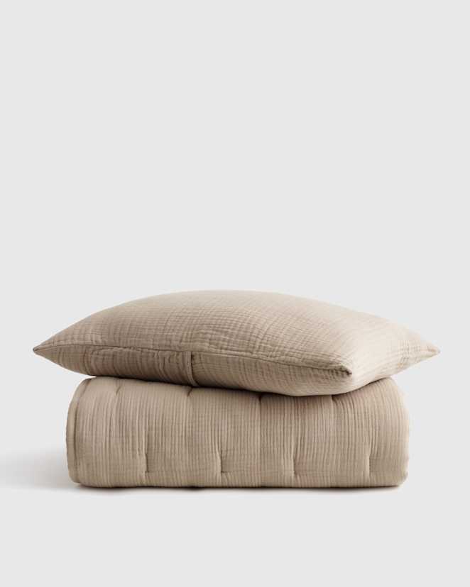 Dune Organic Airy Gauze Toddler Quilt & Sham Set