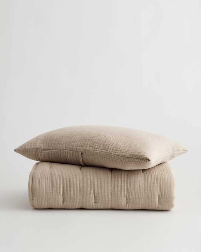 Dune Organic Airy Gauze Toddler Quilt & Sham Set