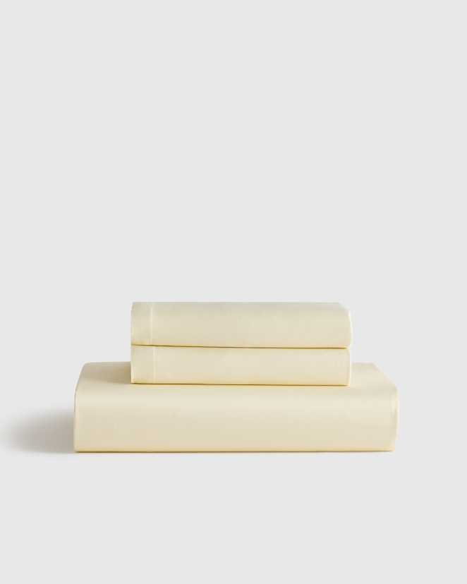 Butter Yellow Bamboo Fitted Sheet Set