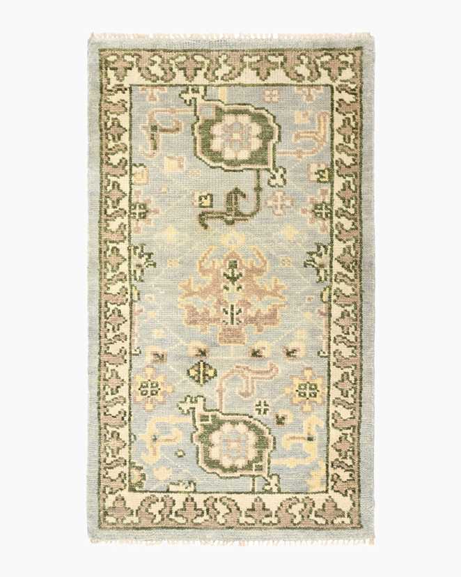 Light Blue Saoirse Hand-Knotted Wool Rug