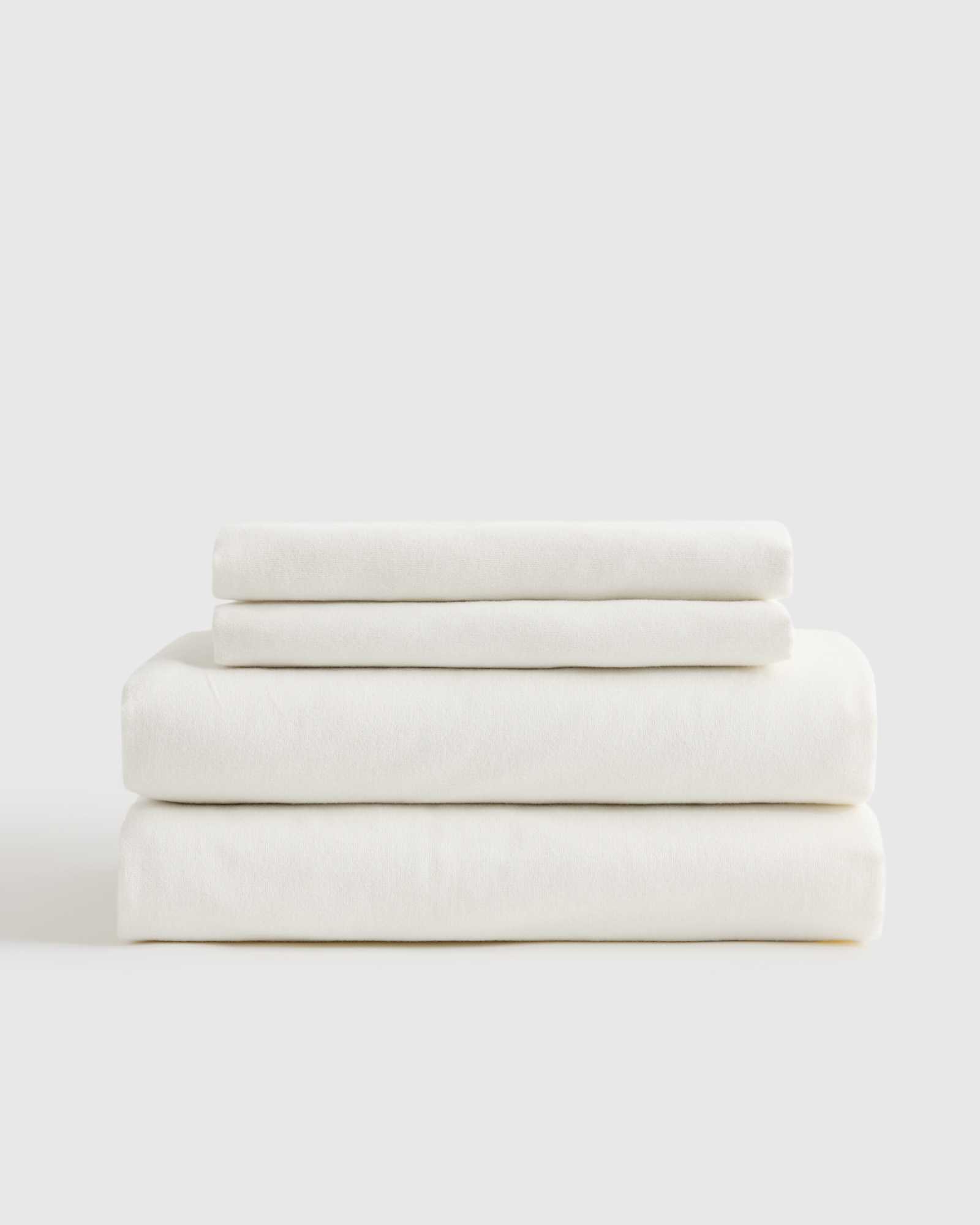 flannel sheet set white