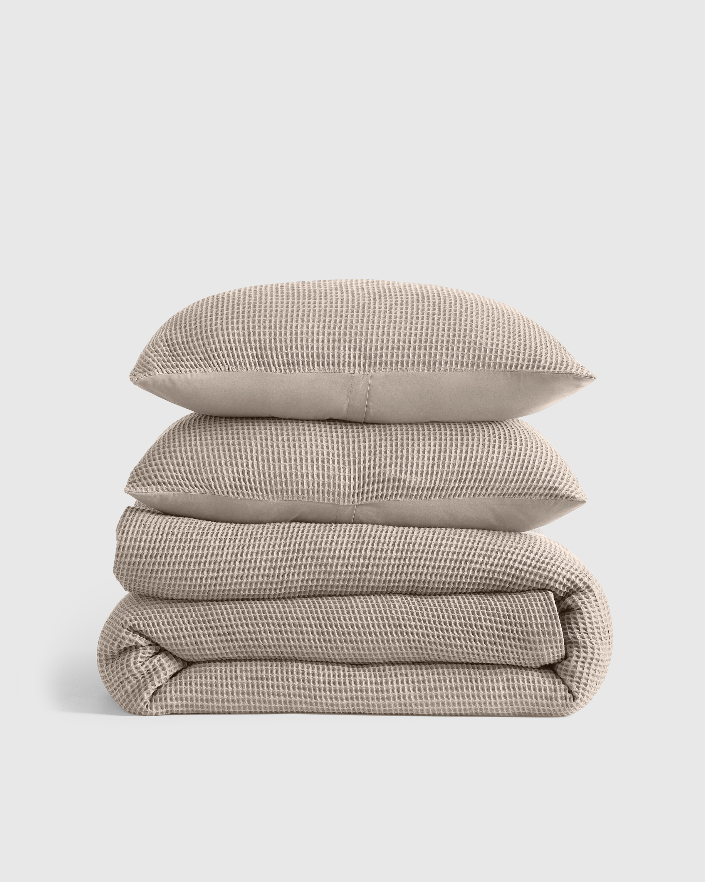 Dove Organic Waffle Duvet Cover Set