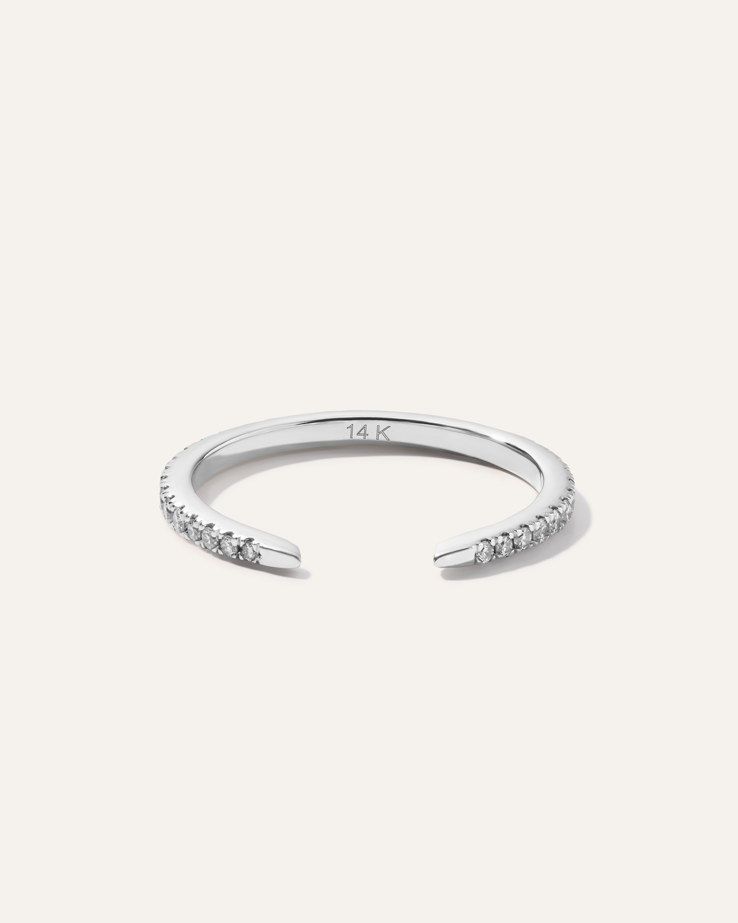 White Gold 14K Diamond Open Claw Ring