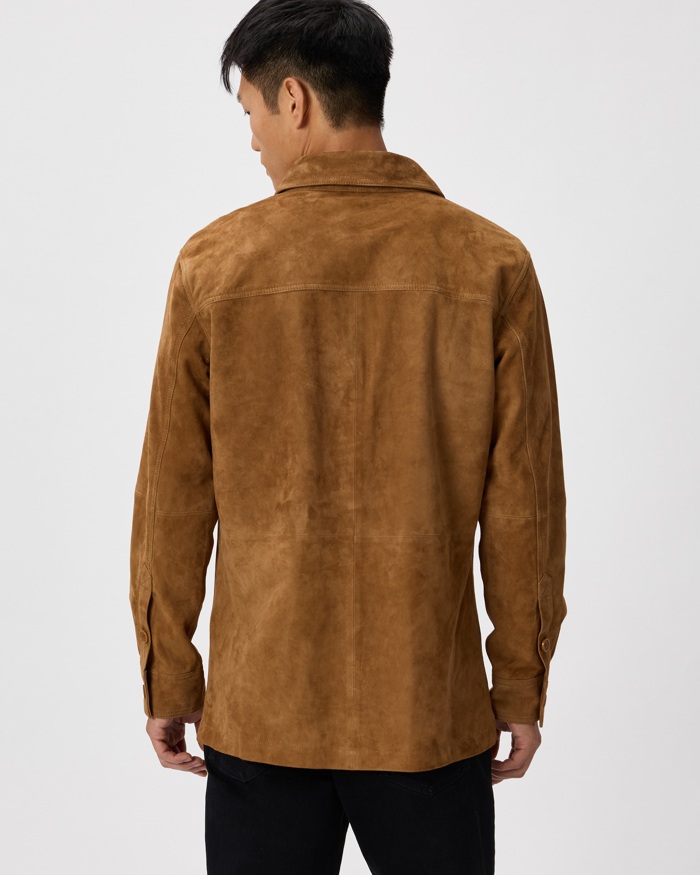 real suede over sized shirt ブラウン Sites-Gant-US-Site