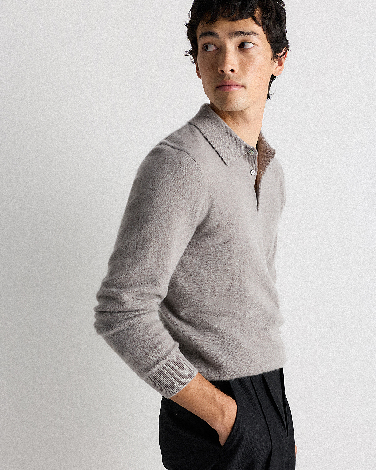 トップス 25AW cash&barba Mongolian Cashmere POLO Mongolian Cashmere – cash & barba
