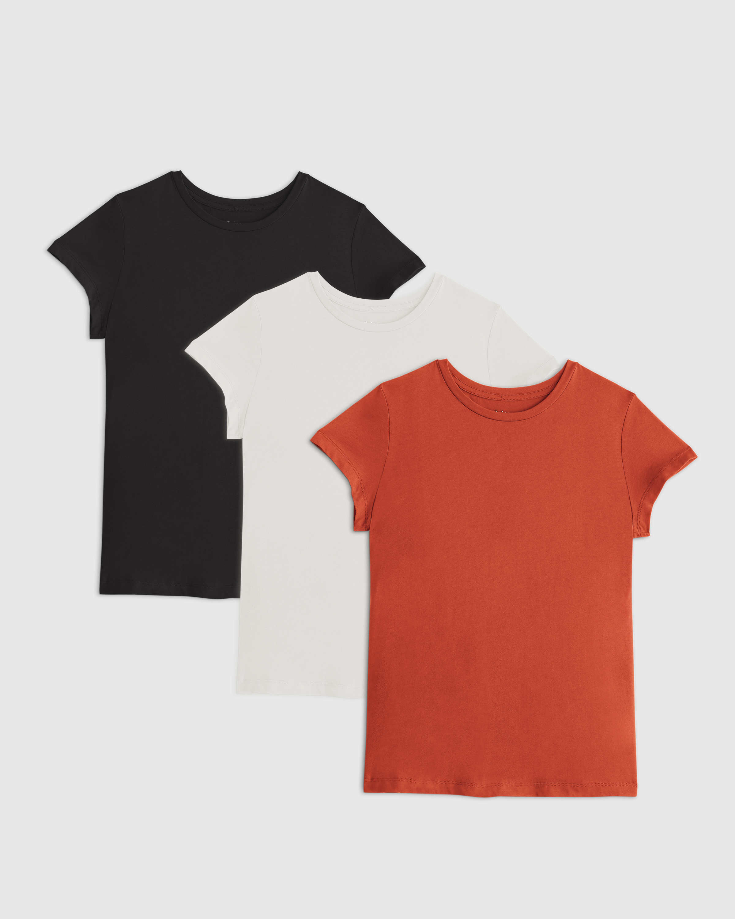 Cotton Modal Crew Neck Swing Tee 3 Pack Bundle