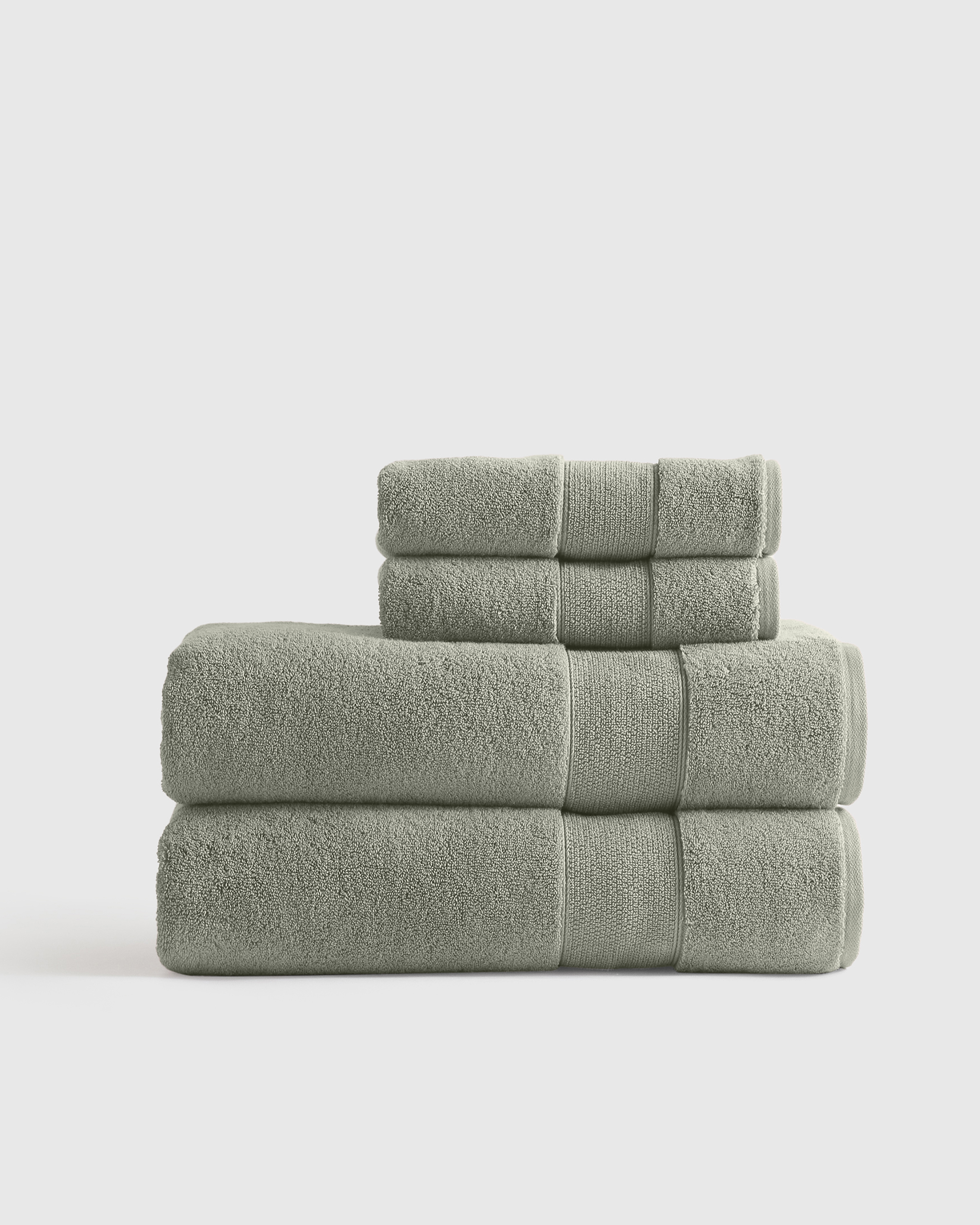 Sage Classic Organic Turkish Cotton Bath Sheet Bundle (4 pieces)