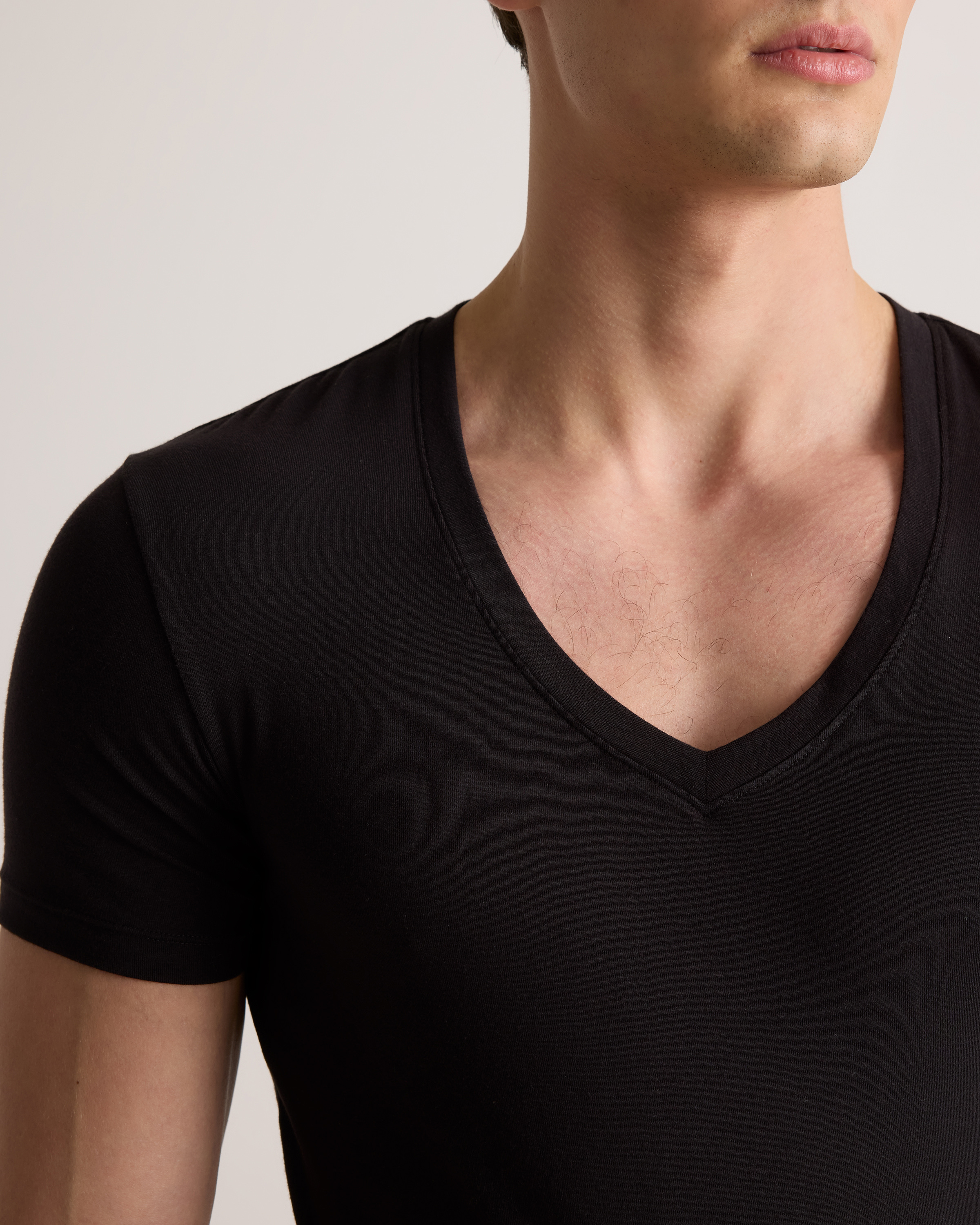 best v neck undershirt for dress shirt tasc Deep V-Neck Undershirt White / XXL