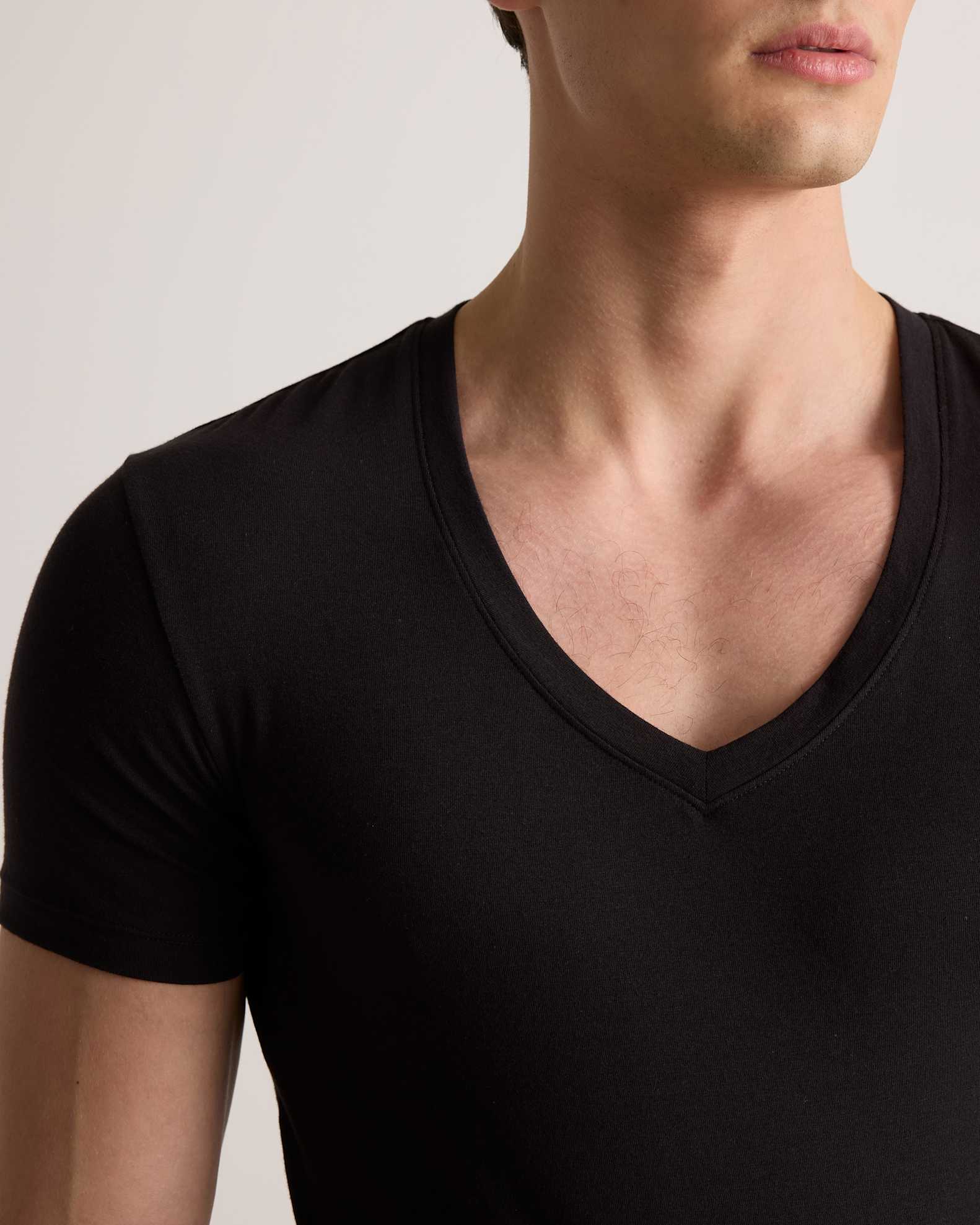 best v neck undershirt for dress shirt tasc Deep V-Neck Undershirt White / XXL