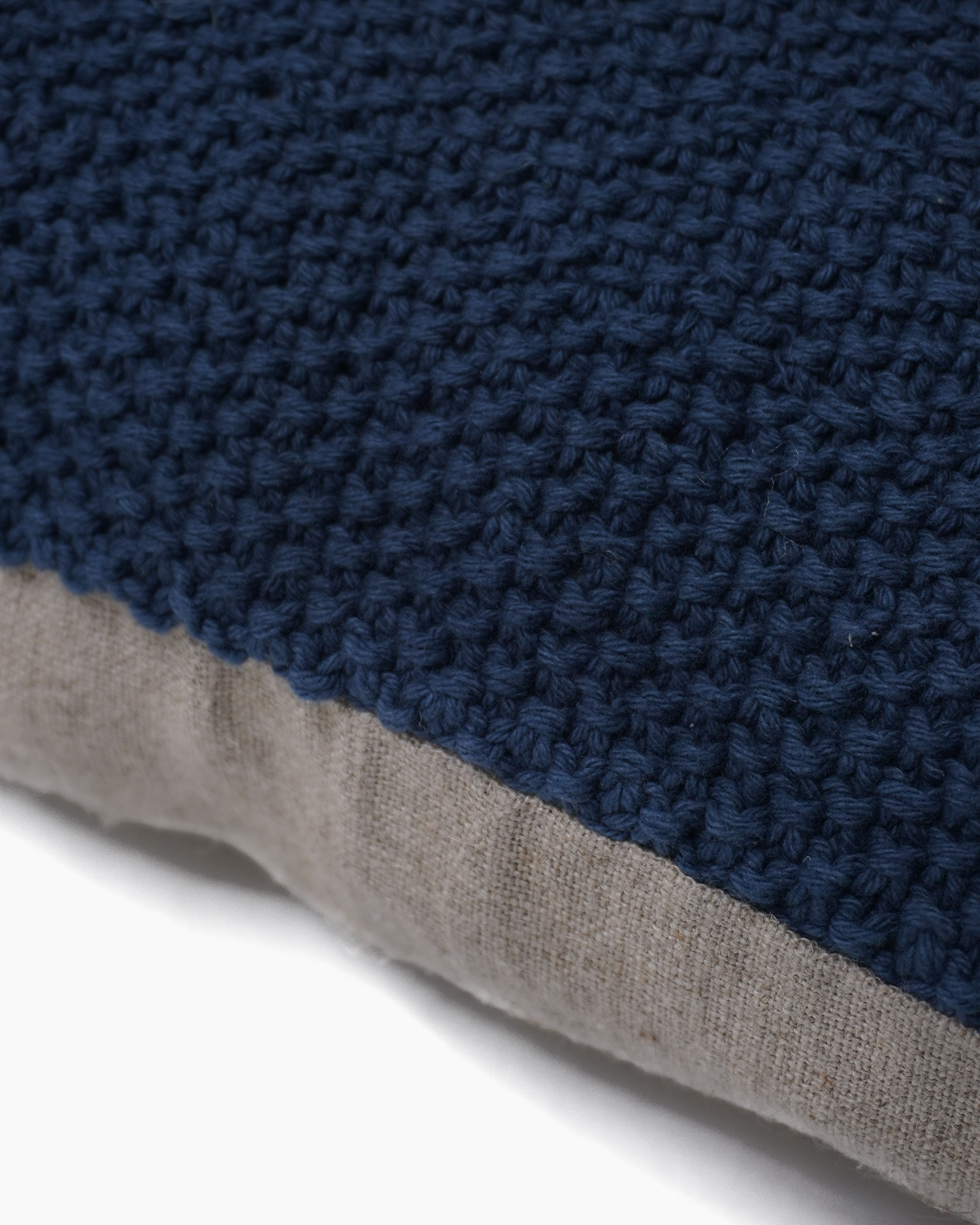 Indigo Textured Cotton Pillow Cover