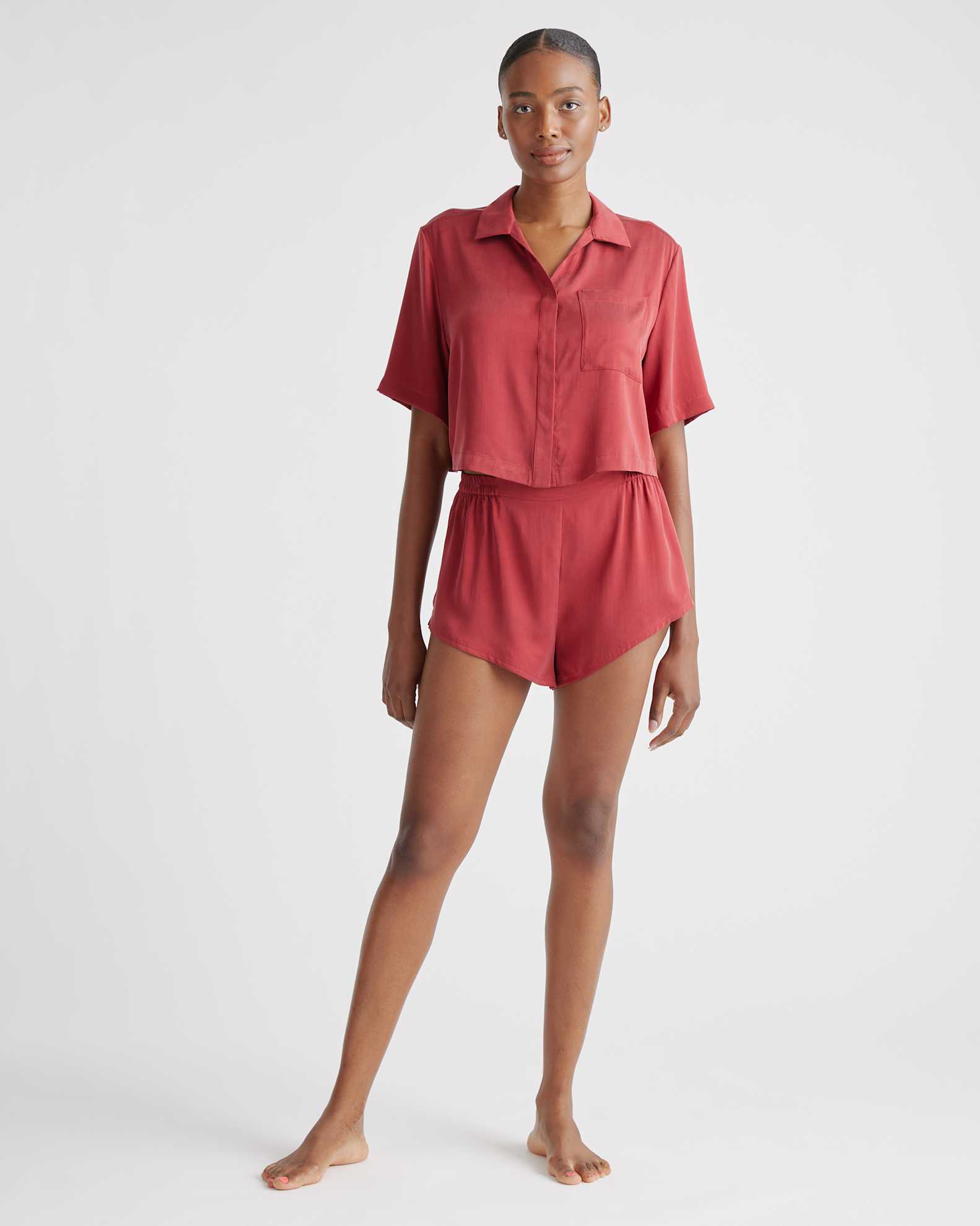 Short Sleeve Silk Pajamas Women Shorts 100% Washable Silk