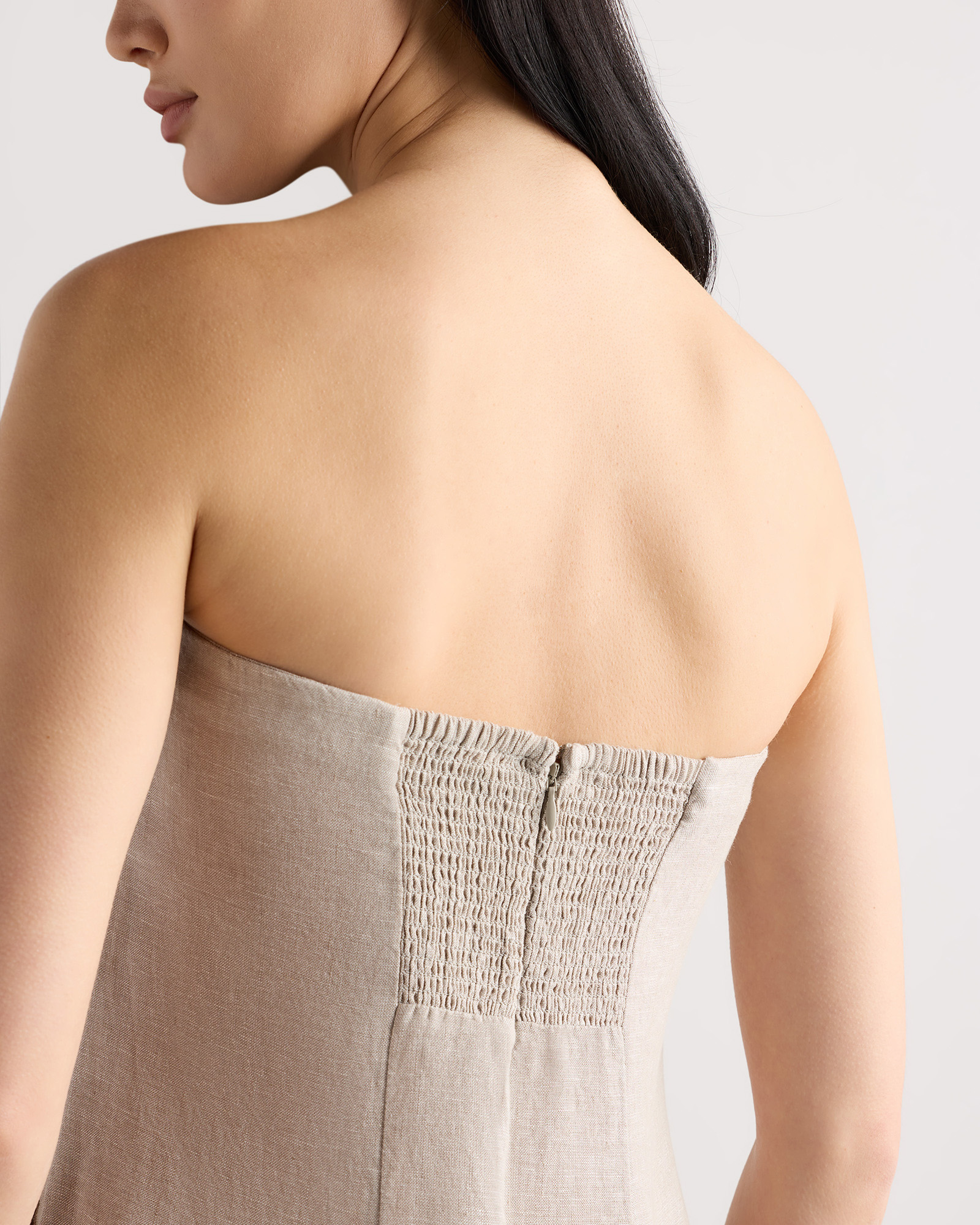 linen dress sleeves Prairie Dress in Oat Linen M main image 0