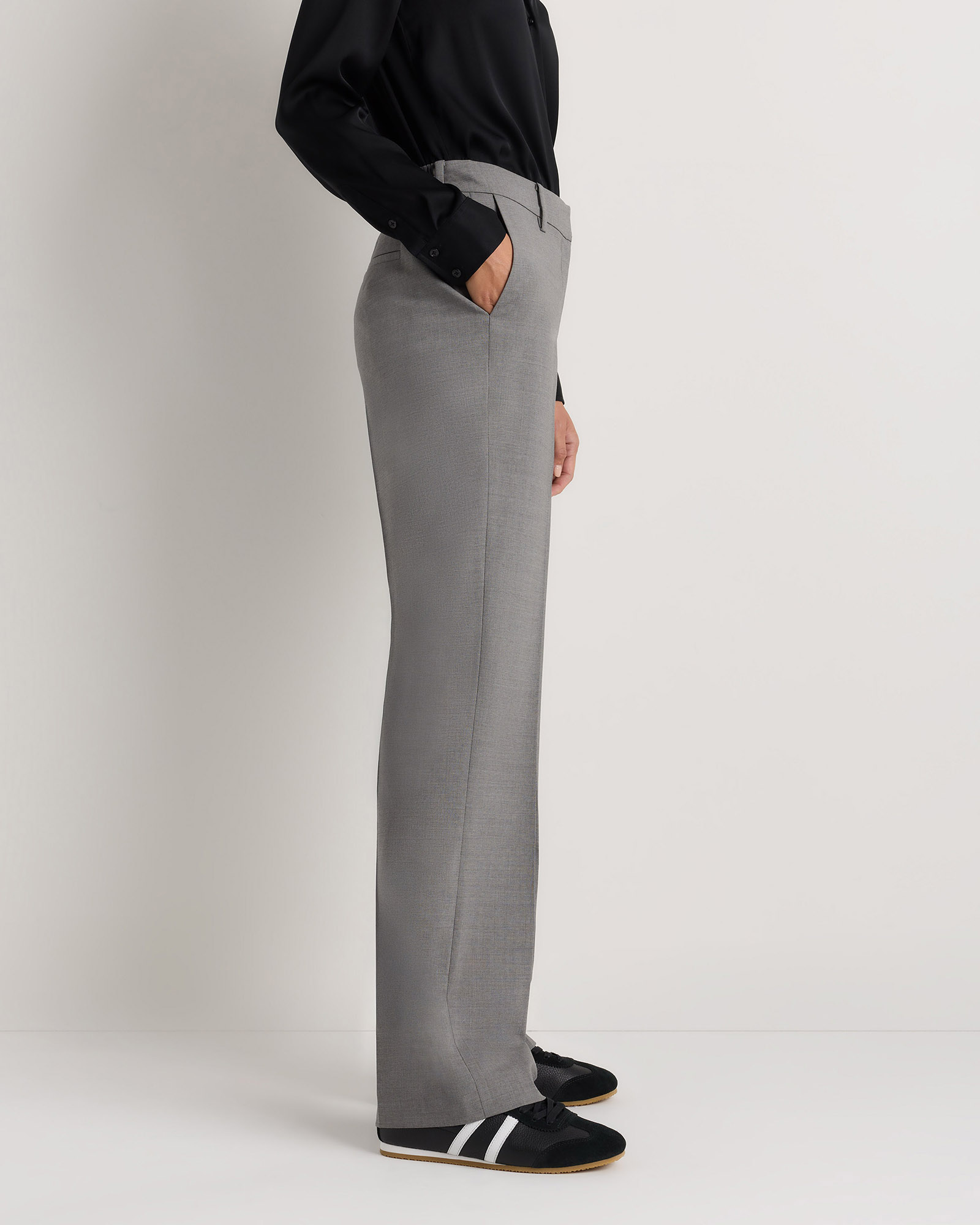 Italian Wool Straight Leg Pants