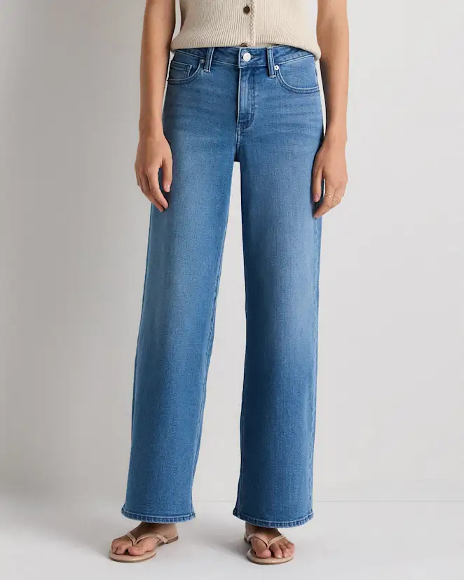 Seaside Blue Luna Stretch Wide Leg Jeans