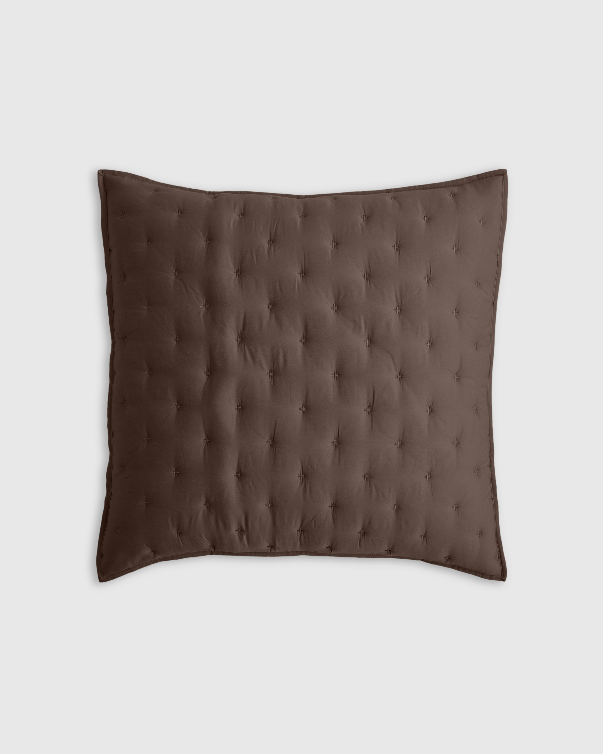 Espresso Bamboo Dream Quilted Euro Sham