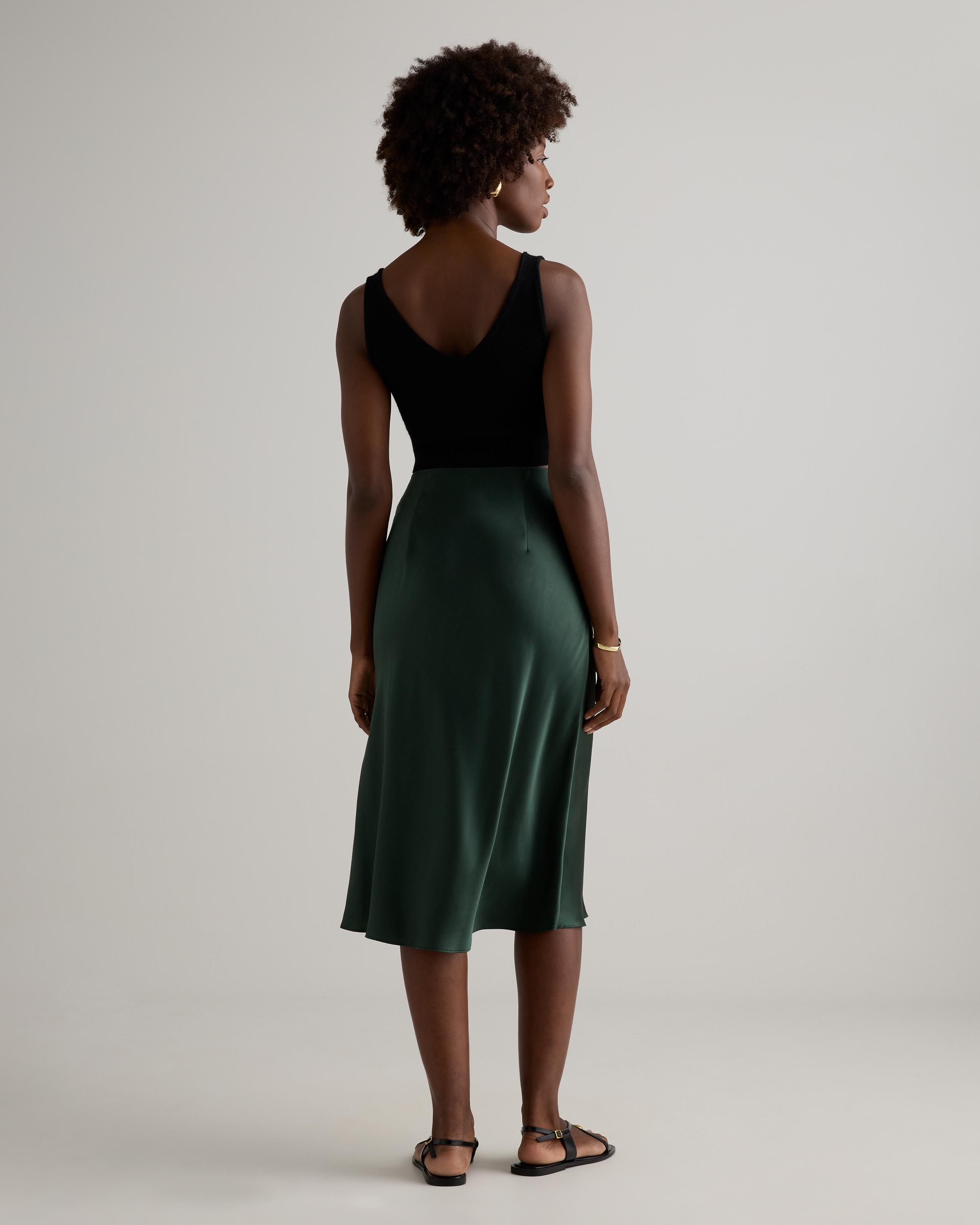 green dress skirt Step By Step Tiered Mini Skirt