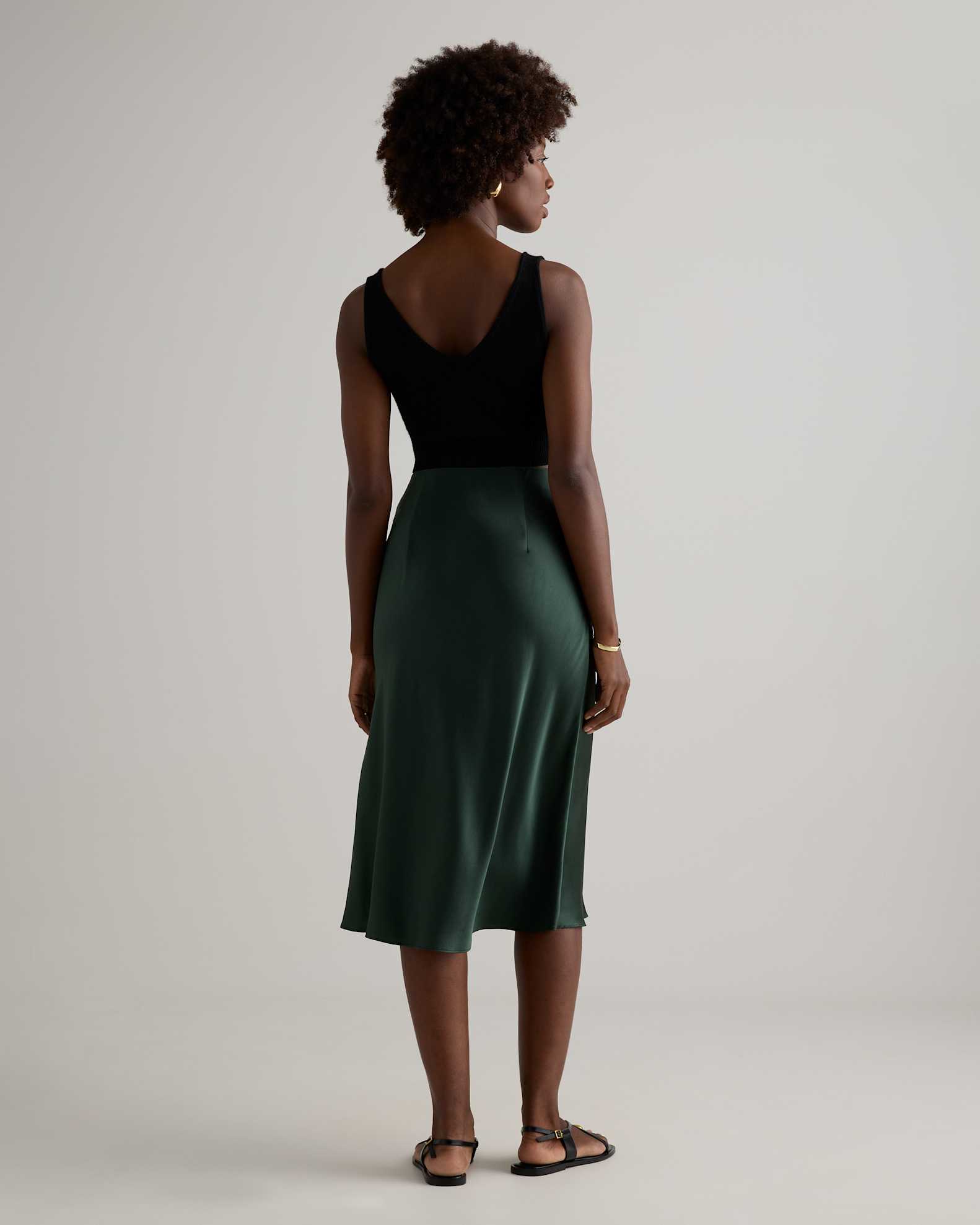 green dress skirt Step By Step Tiered Mini Skirt