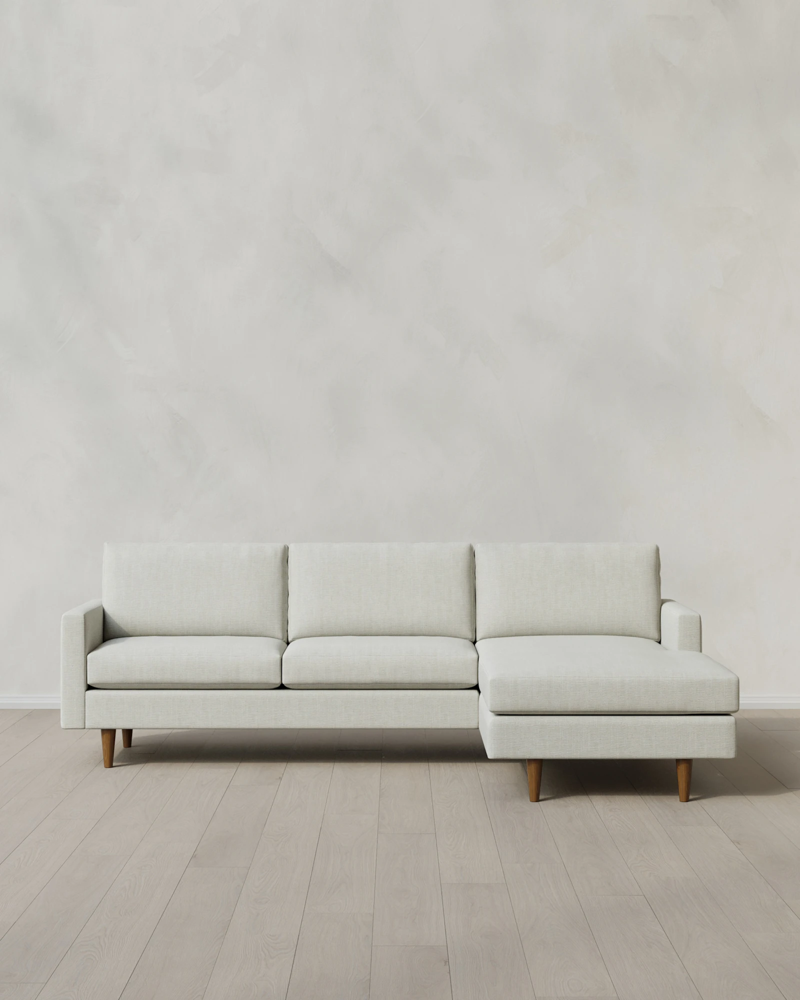 Atlas Midcentury Chaise Sectional in Performance Fabric