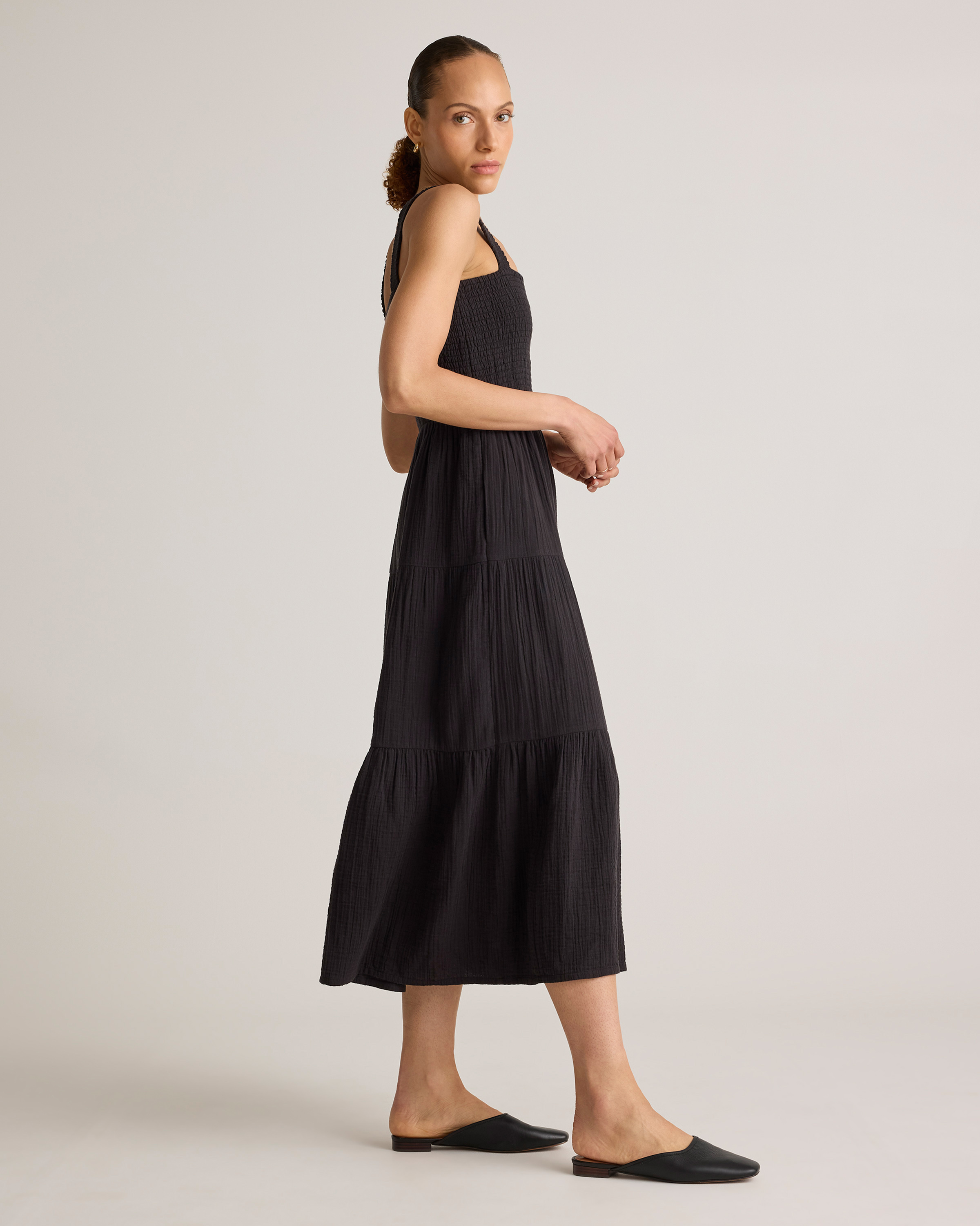 gapstudio seamed denim midi dress GapStudio Crepe Midi Dress
