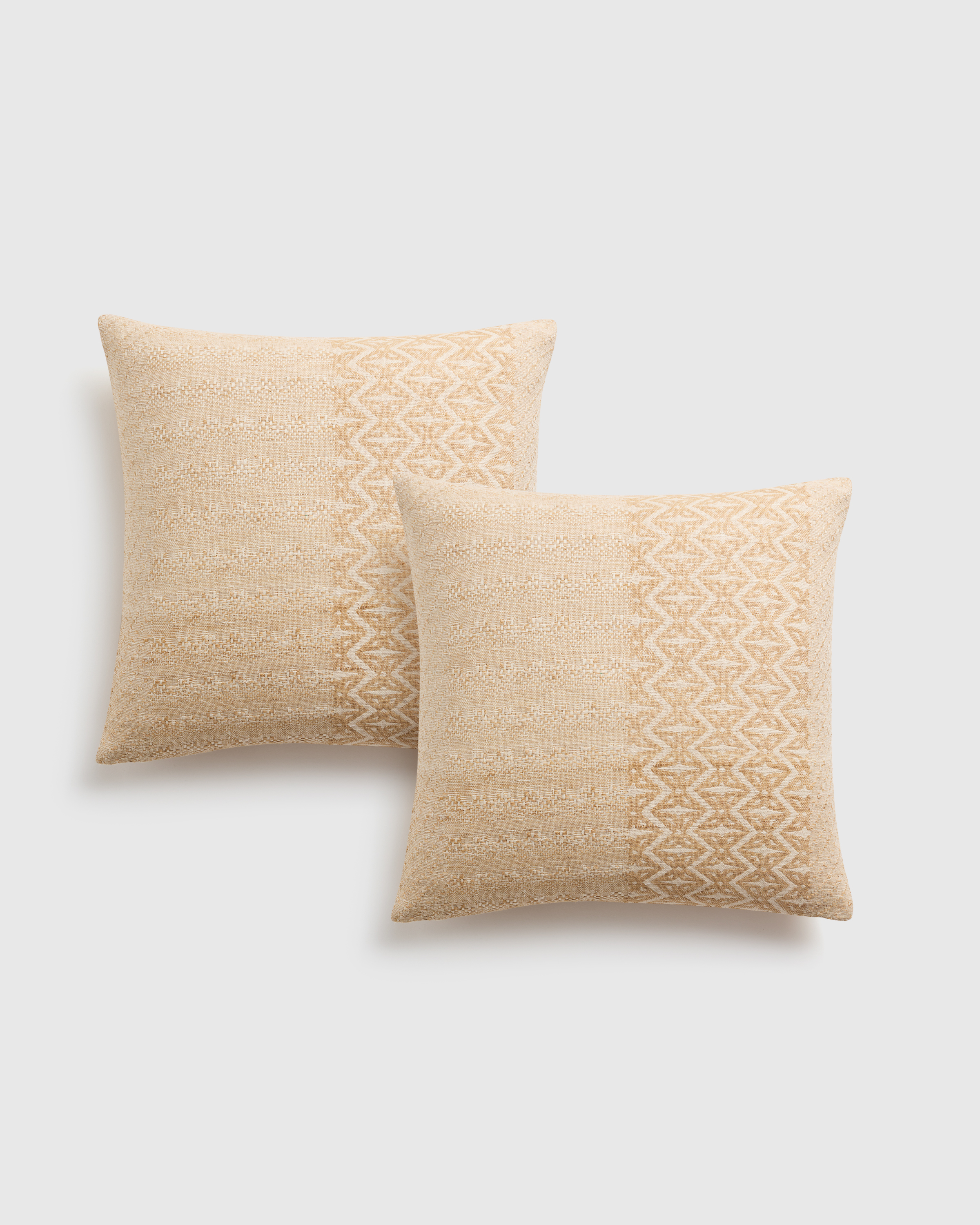 Sand Dune Geometric Silk Blend Pillow Cover (Set of 2)