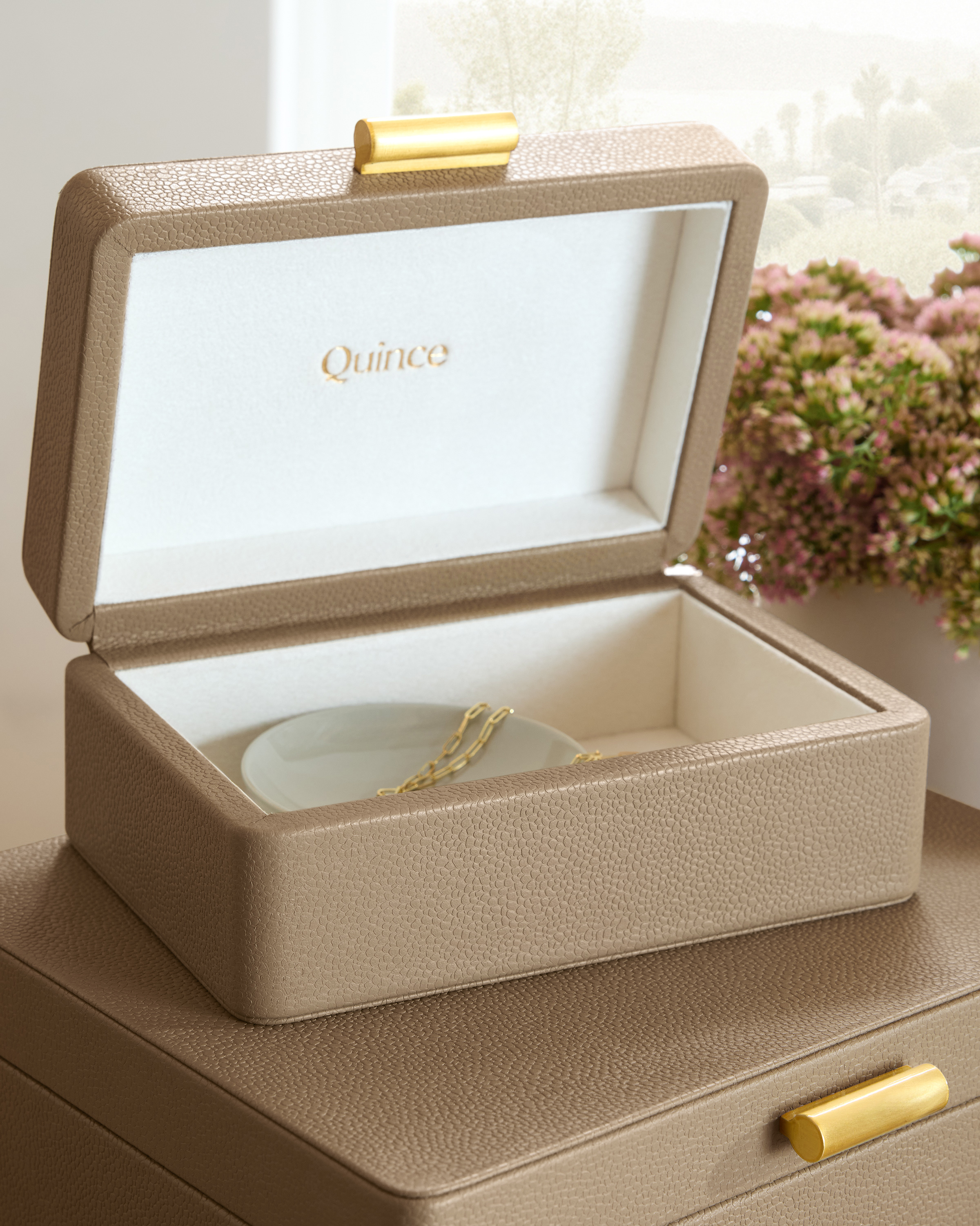 Shagreen Leather Decorative Boxes (Set of 2)