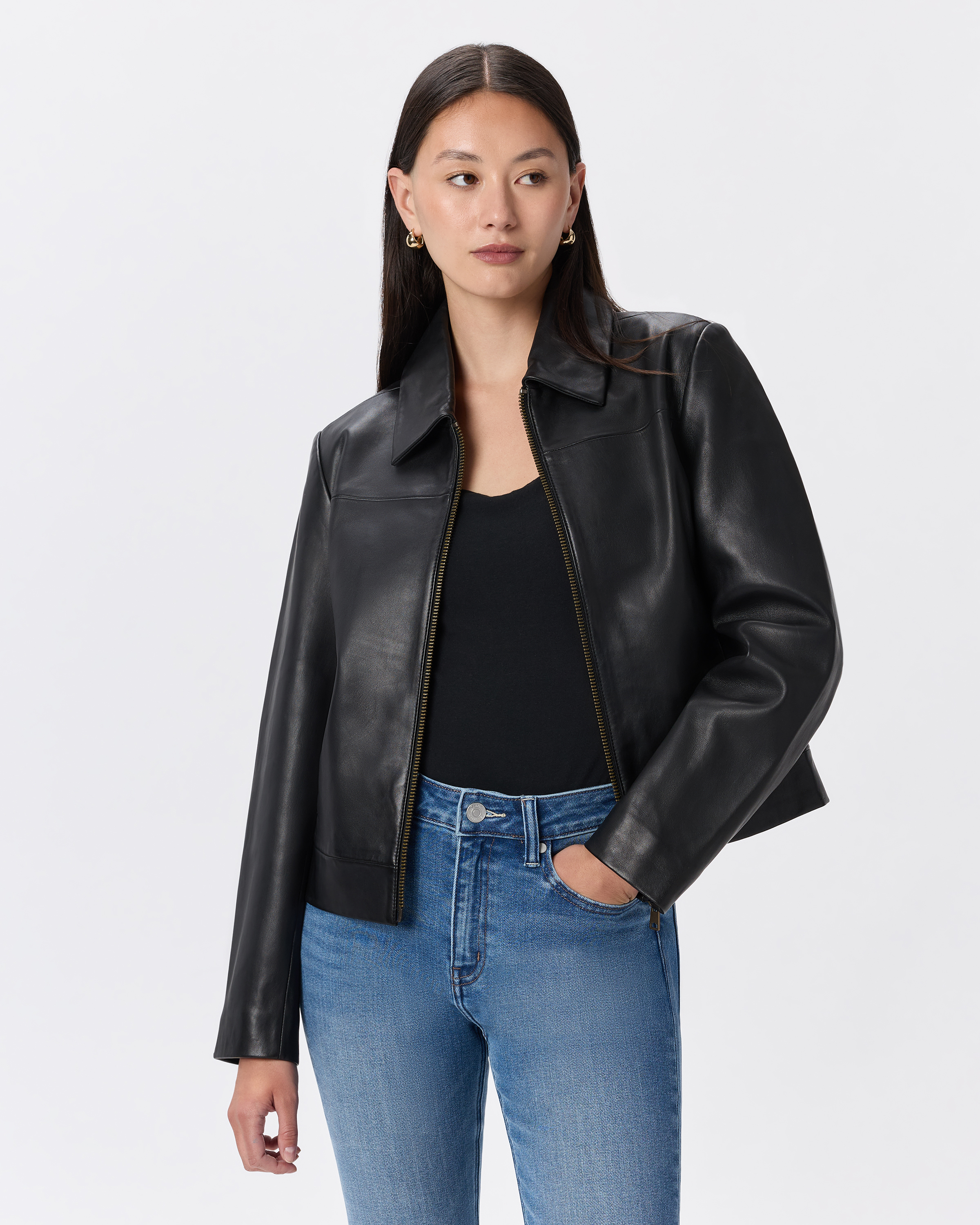 ジャケット・アウター S leather jacket cropped  THEREDTHREAD THEREDTHREAD / ザレッドスレッド】S leather jacket cropped