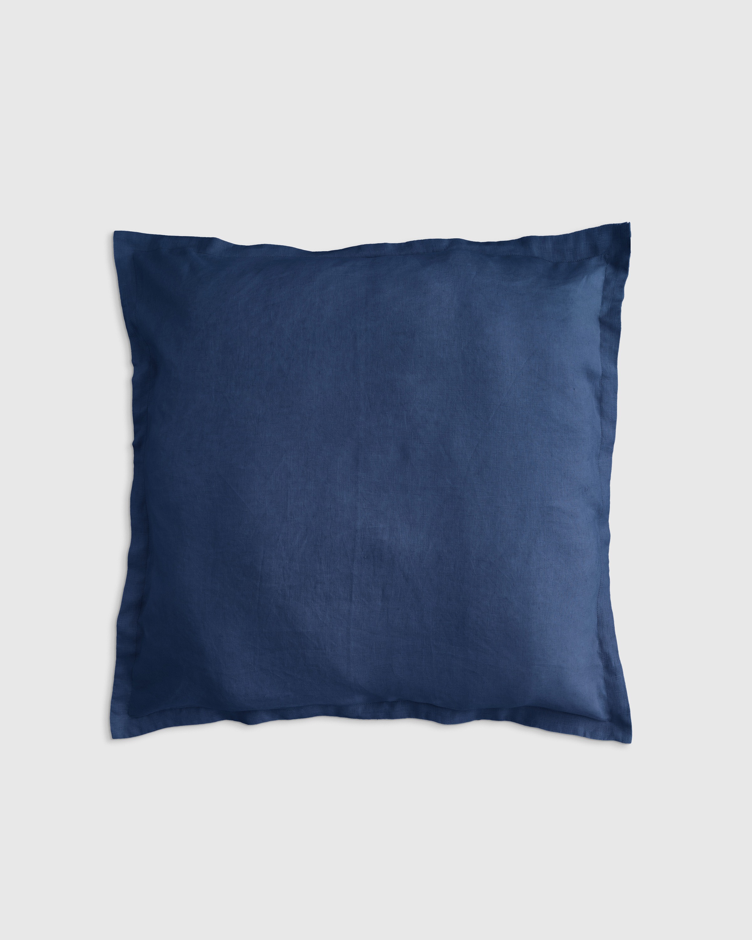 Indigo Blue European Linen Euro Sham