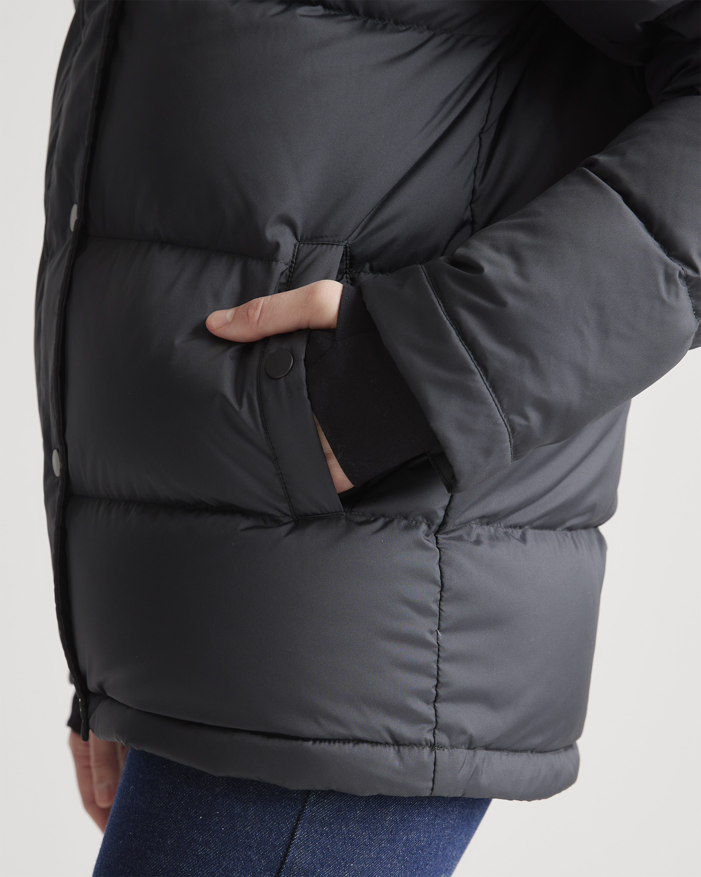 ジャケット・アウター Washed Down Puffer Jacket Womens Aqua Black Down Full Zip Puffer Jacket S * | eBay