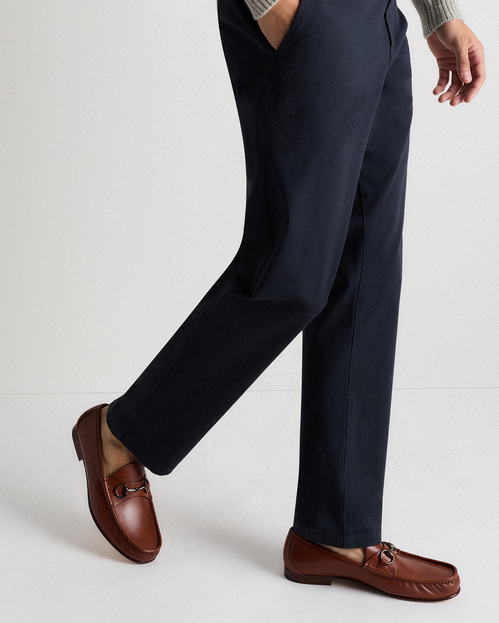 Calfskin Leather Horsebit Loafer in Brandy
