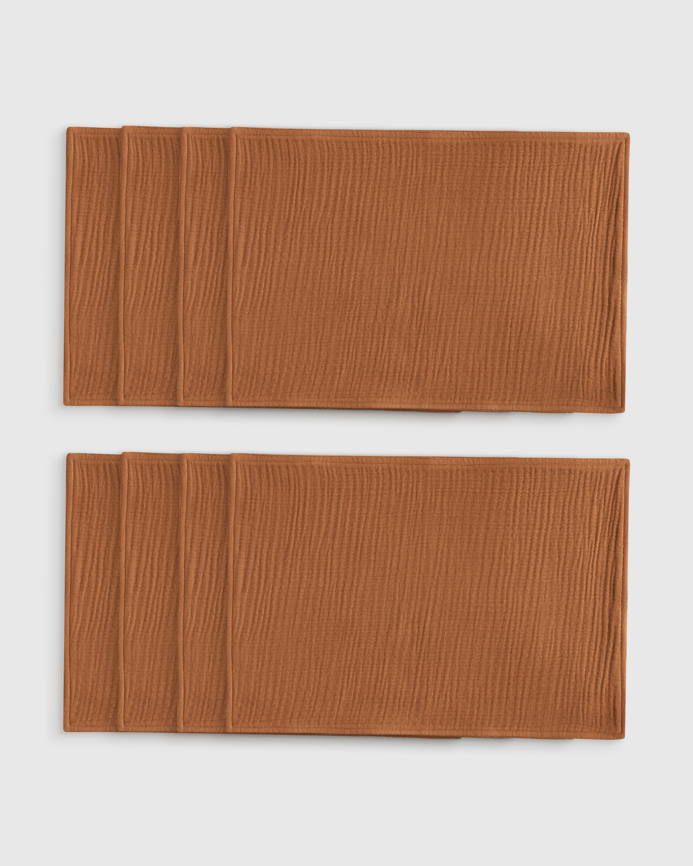 Organic Airy Gauze Placemats (Set of 8) - Terracotta