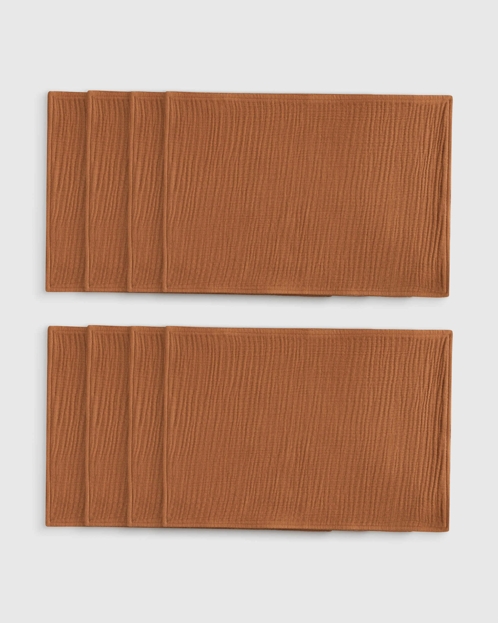Organic Airy Gauze Placemats (Set of 8) - Terracotta