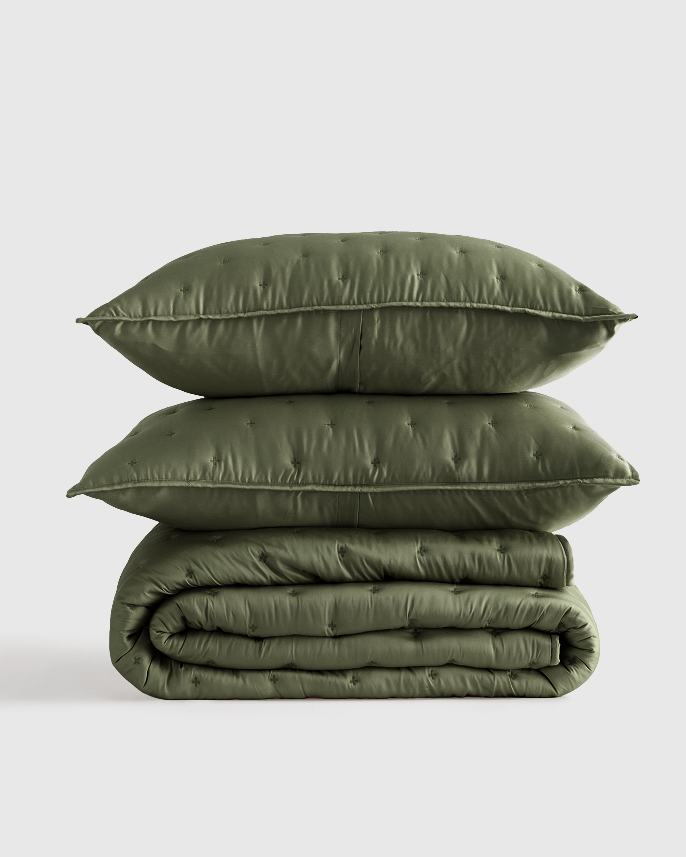 Olive Bamboo Dream Quilt Set
