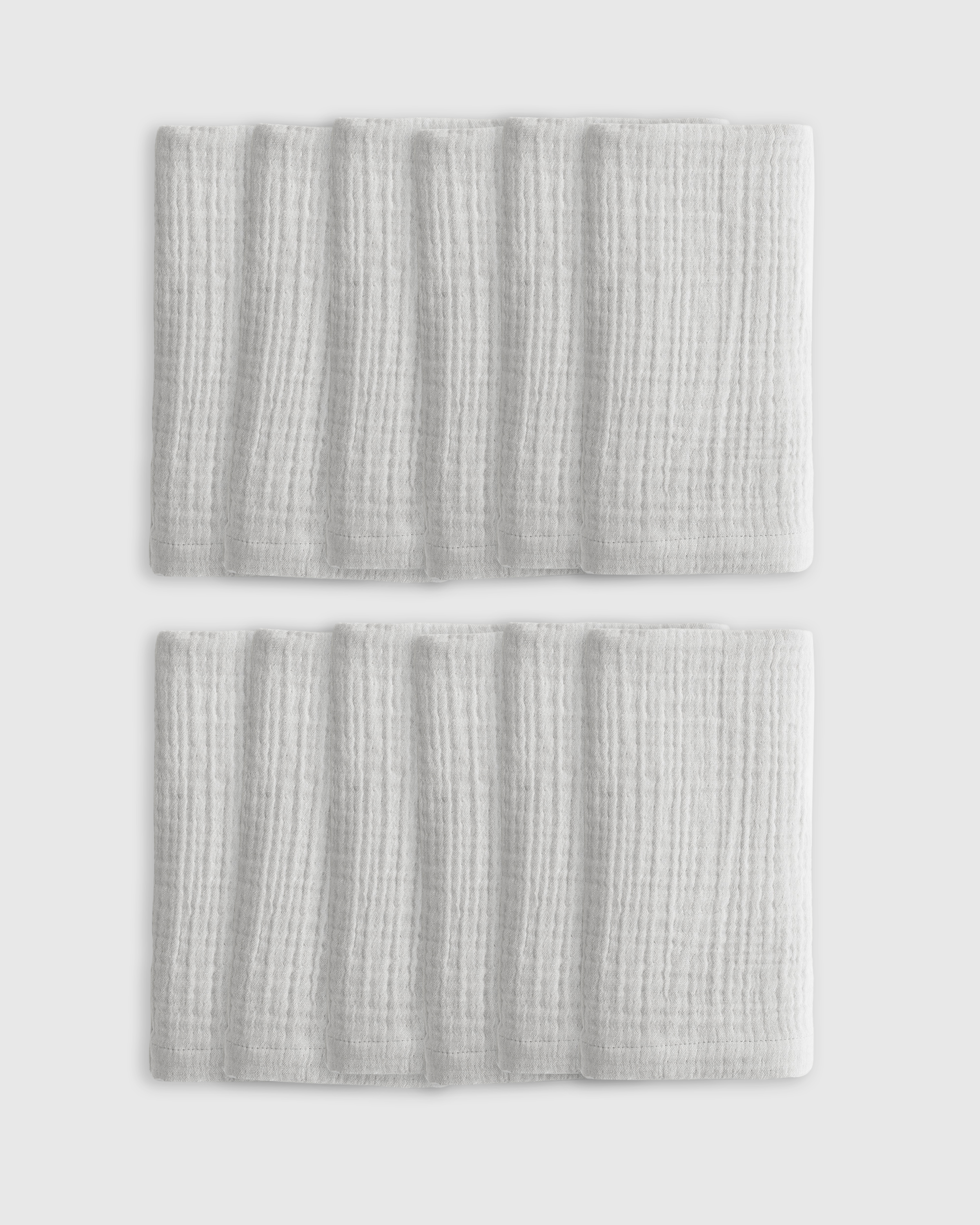 Light Grey Organic Airy Gauze Napkins (Set of 12)