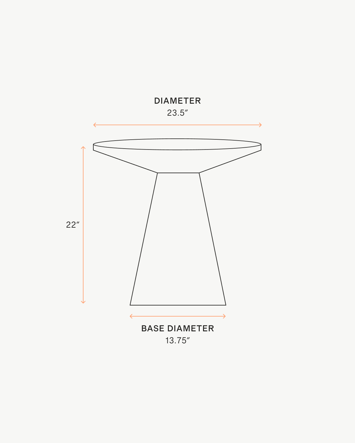 Oak Pedestal Side Table