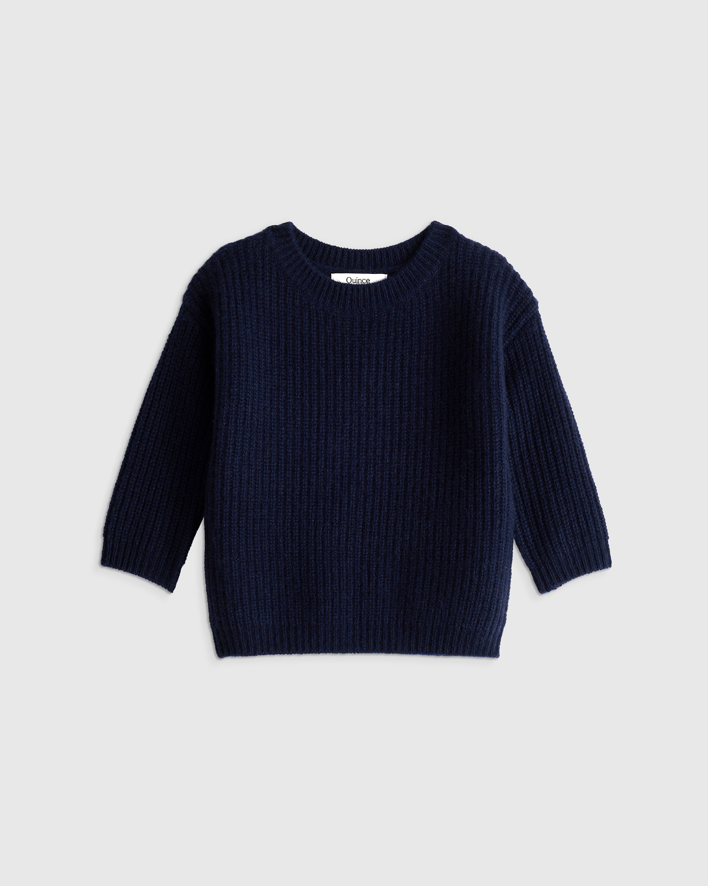 True Navy Washable Cashmere Fisherman Tunic Sweater