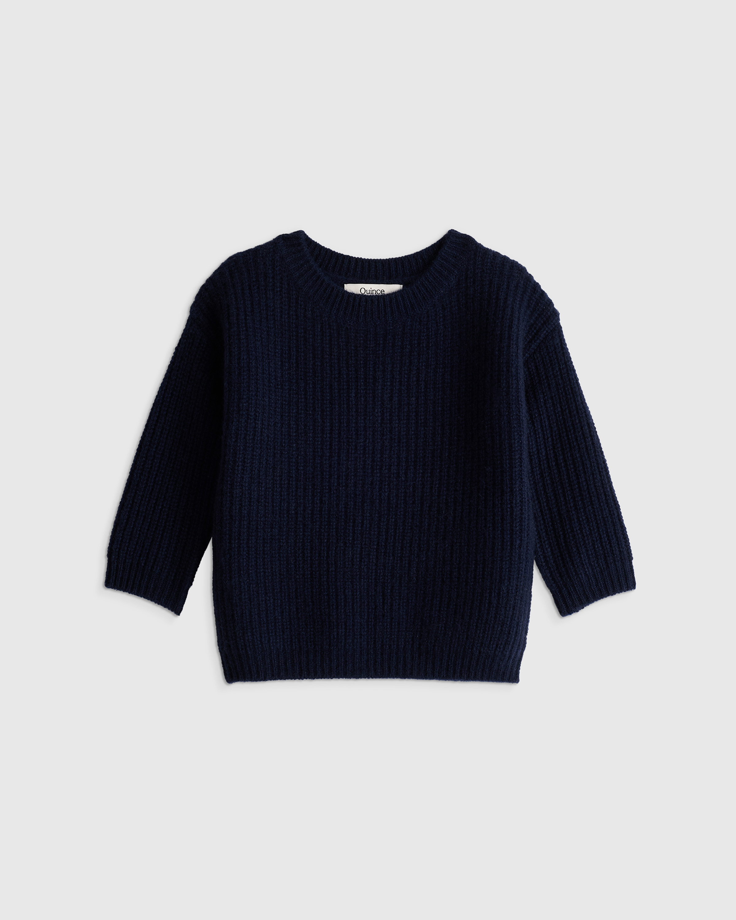 True Navy Washable Cashmere Fisherman Tunic Sweater