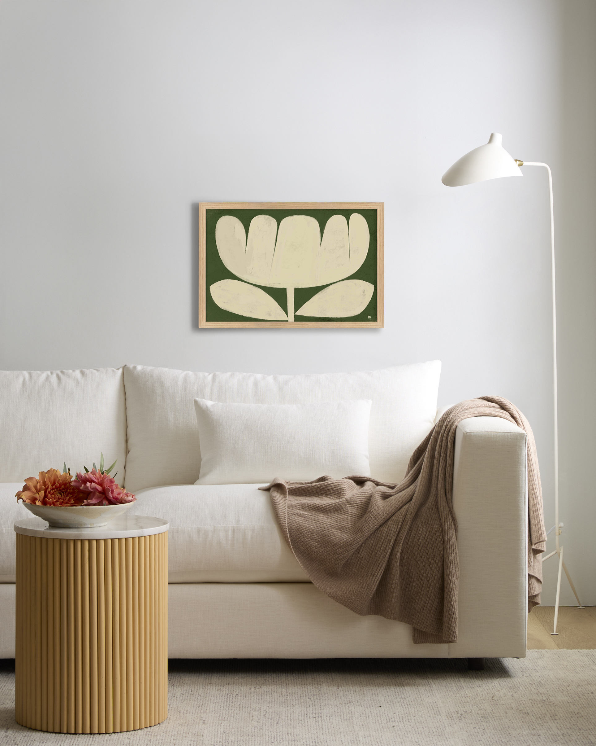 Tulip on Green by Marco Marella Oak 17.5x25