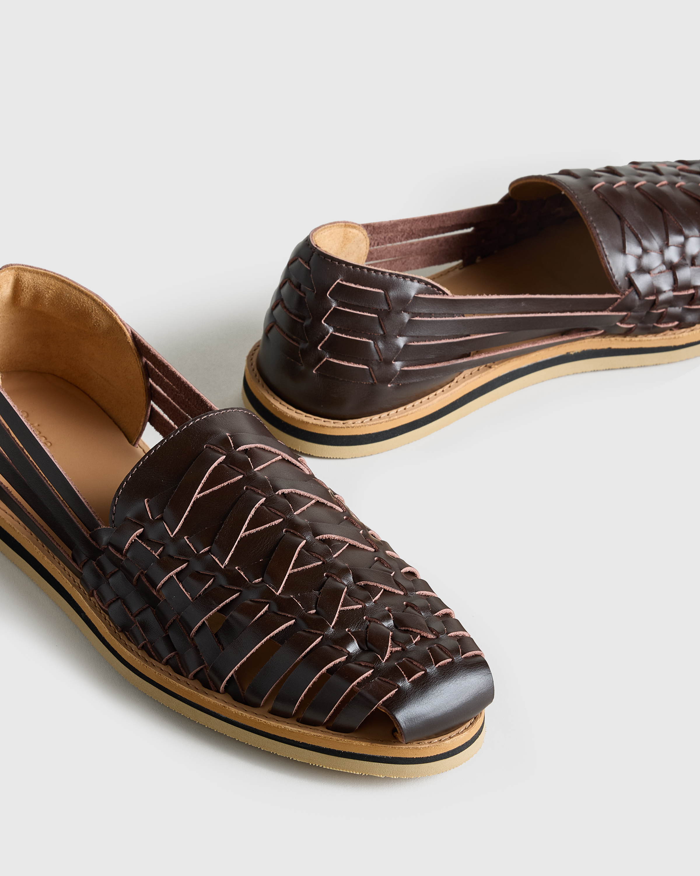 Handcrafted Leather Huarache Sandal in Espresso Brown