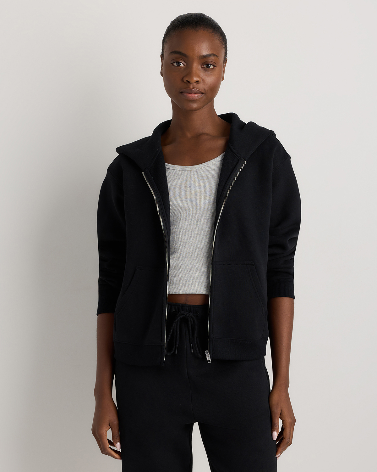 Black Everyday Fleece Full-Zip Hoodie