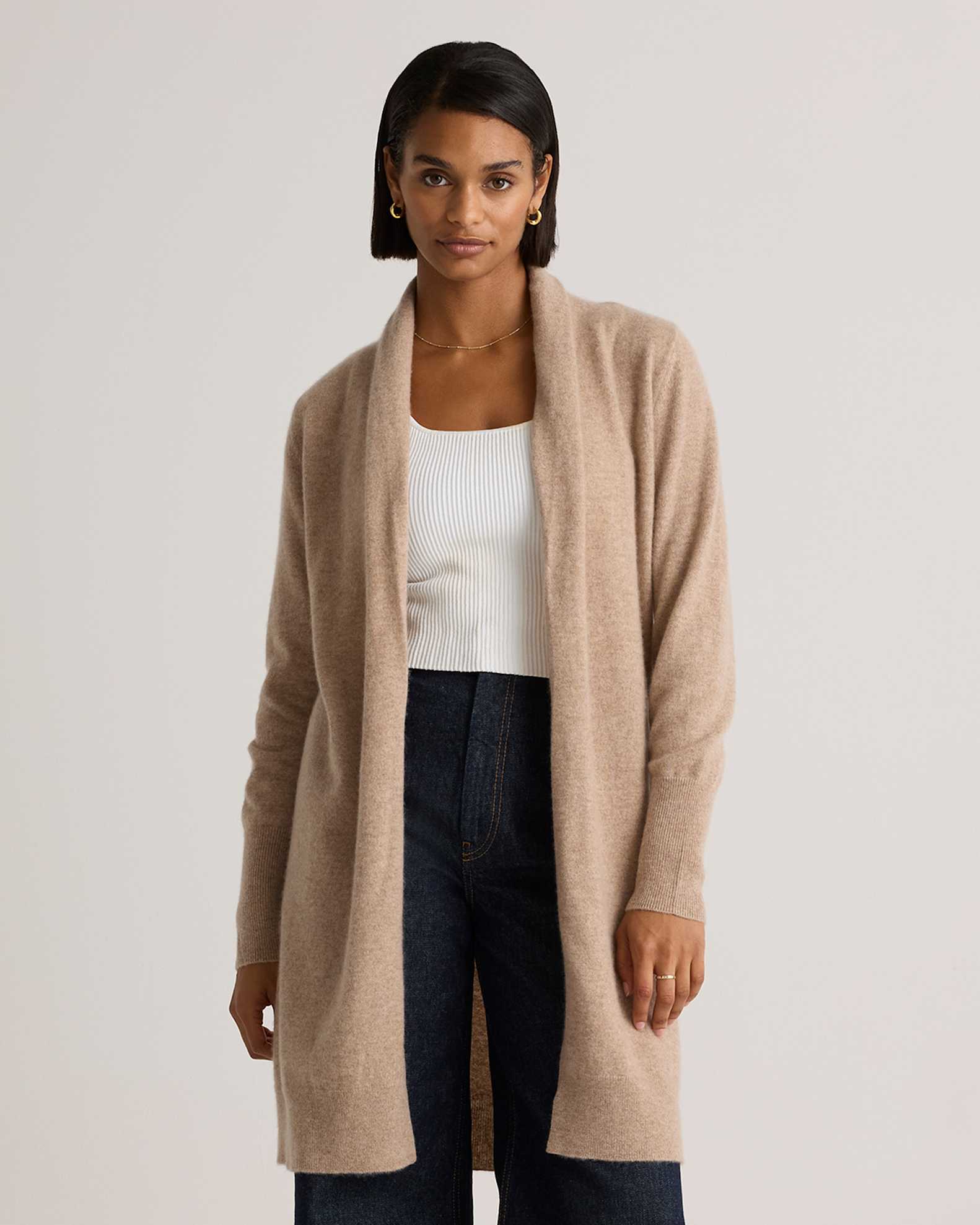 Mongolian Cashmere Duster Cardigan Sweater