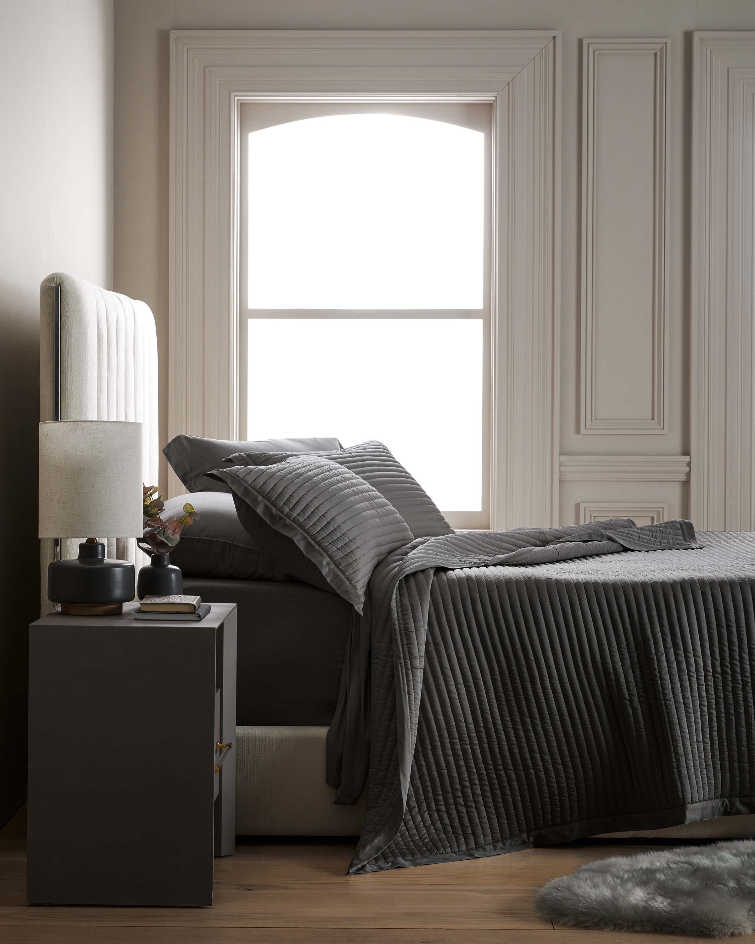 Bamboo Channel Quilted Sham Set - Thumbnail 4