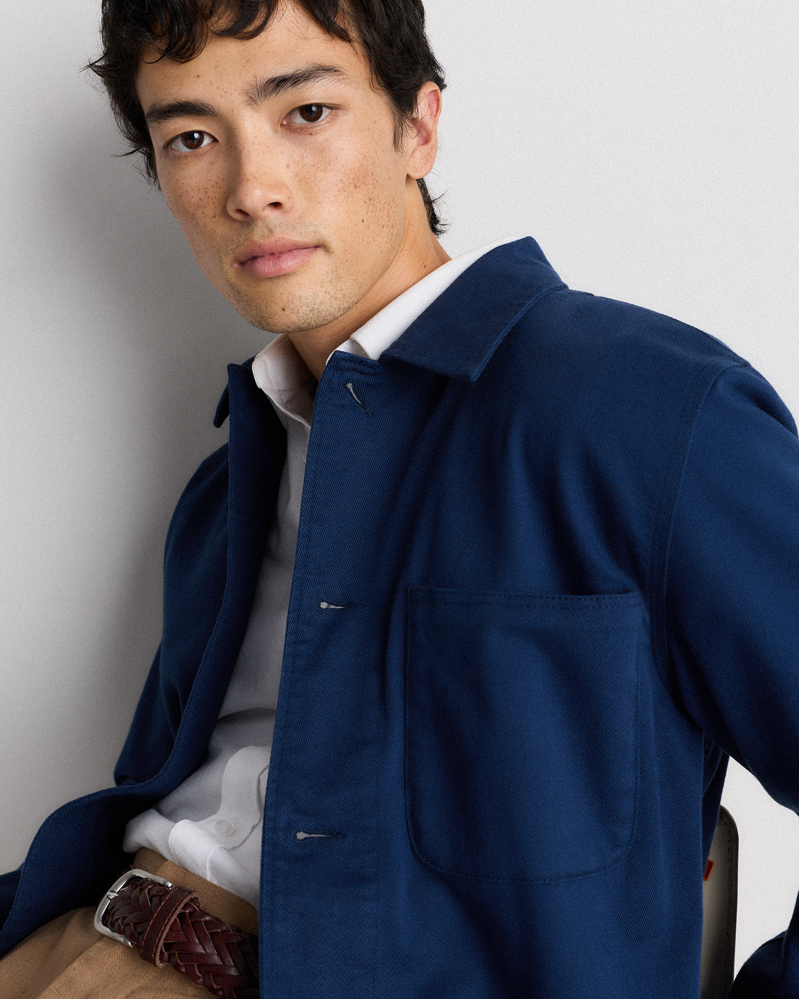 LINEN CROPPED CHORE JACKET Mサイズ LINEN CROPPED CHORE JACKET【Mサイズ】