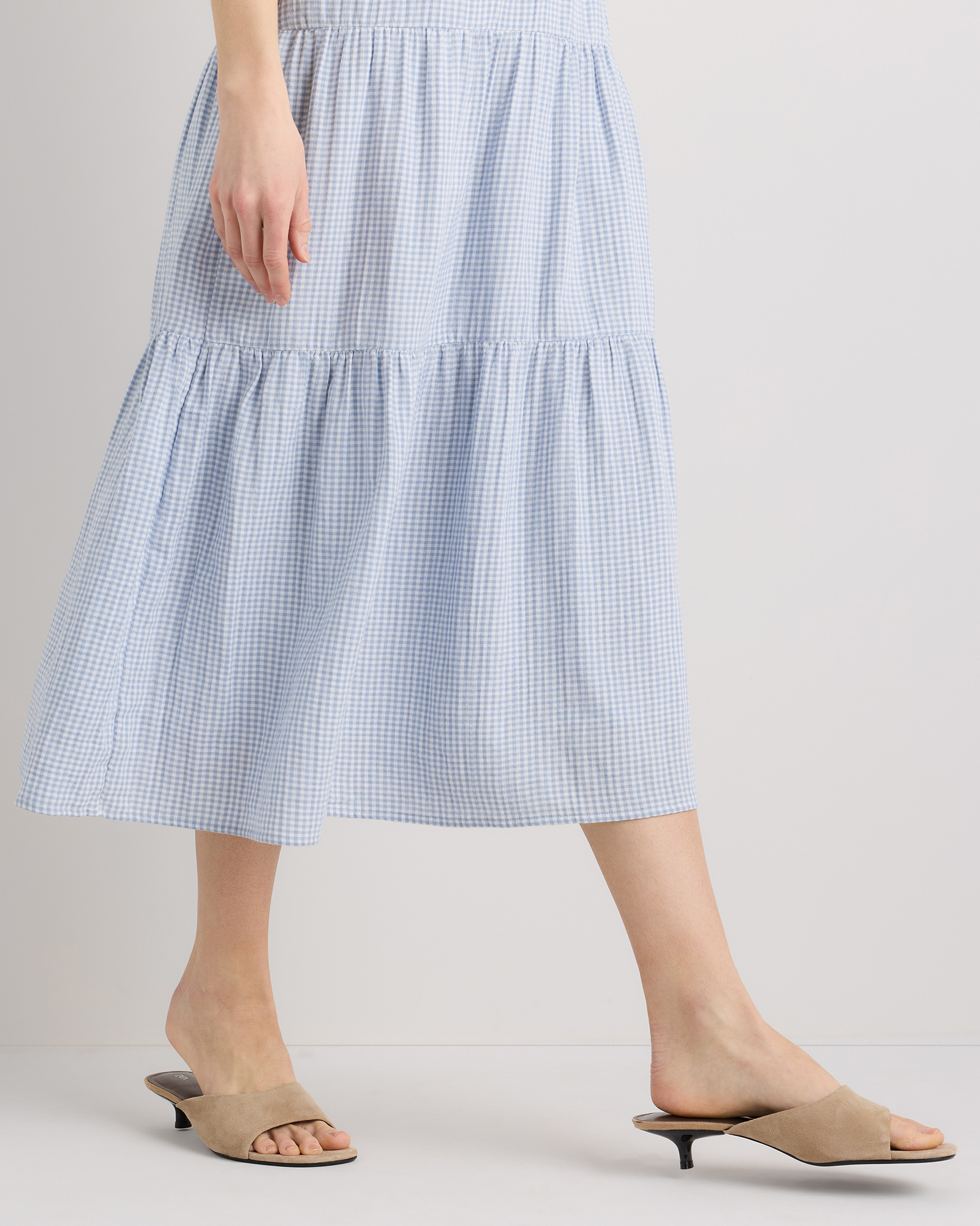 white christmas dresses Golden Sun Mustard Yellow Raw Crinkled Organic Cotton Gauze Tiered Max –  Isla Bohemian main image 0