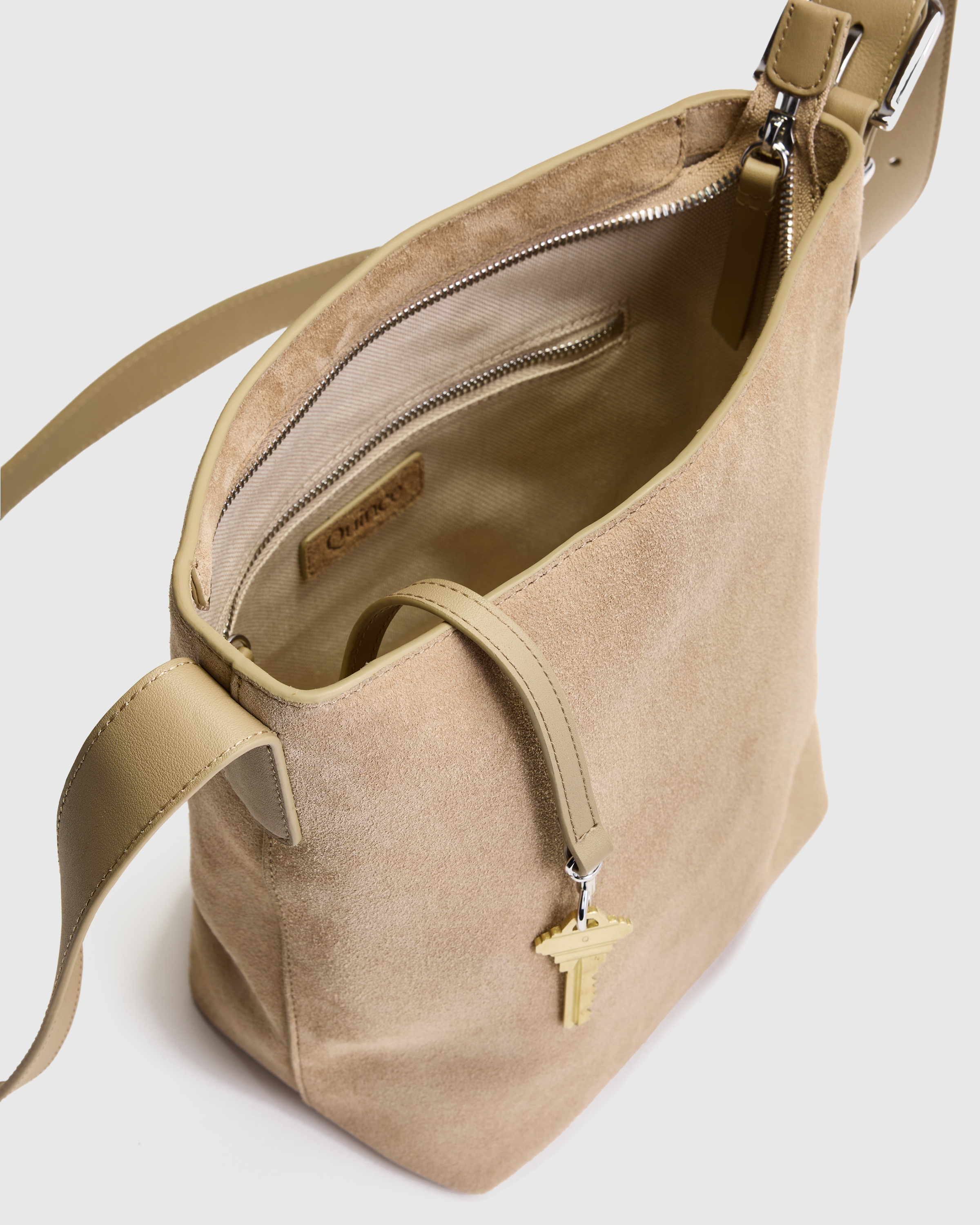 【INCHANT ME】Suede Bucket Cross Bag Oversized suede bucket bag Exclusive collection from Italy