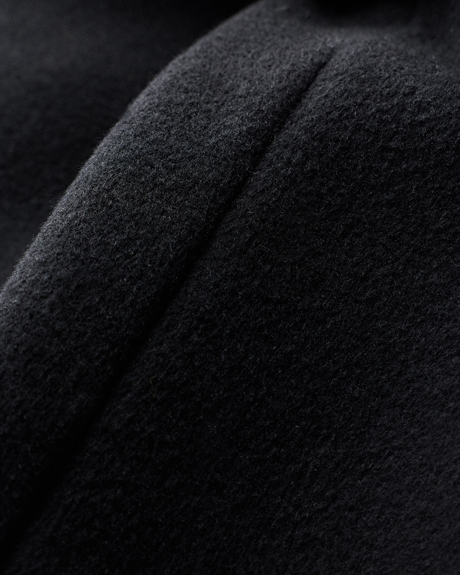Wool Cashmere Short Coat in Black