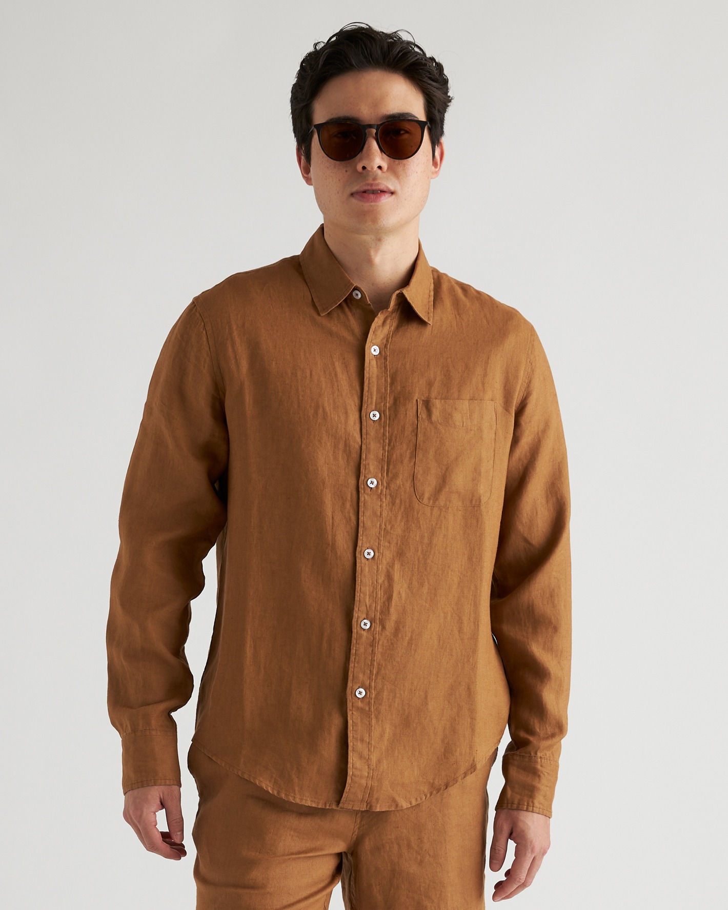 Linen SS 1 pocket Shirt main image 1
