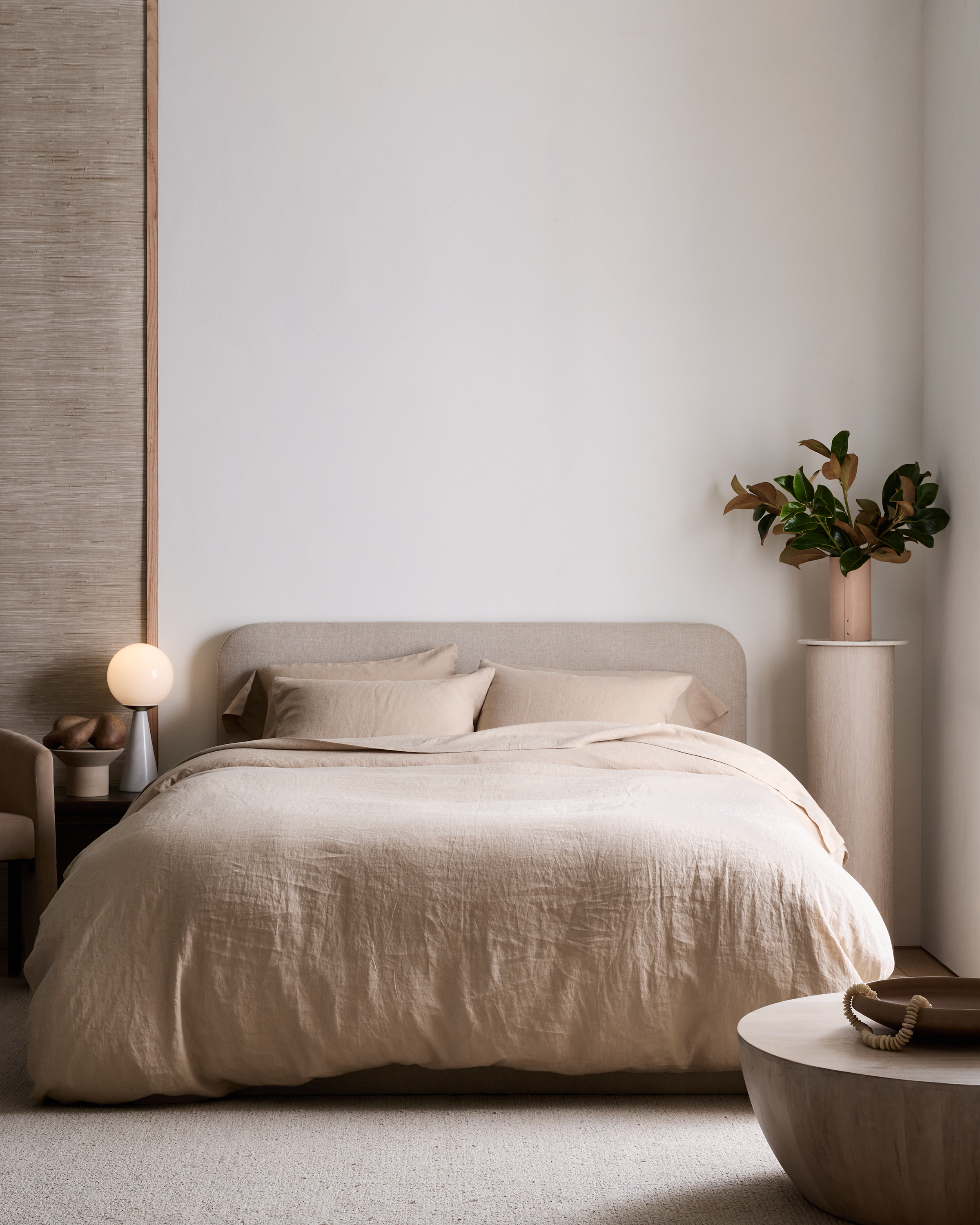 Toffee European Linen Duvet Cover Set