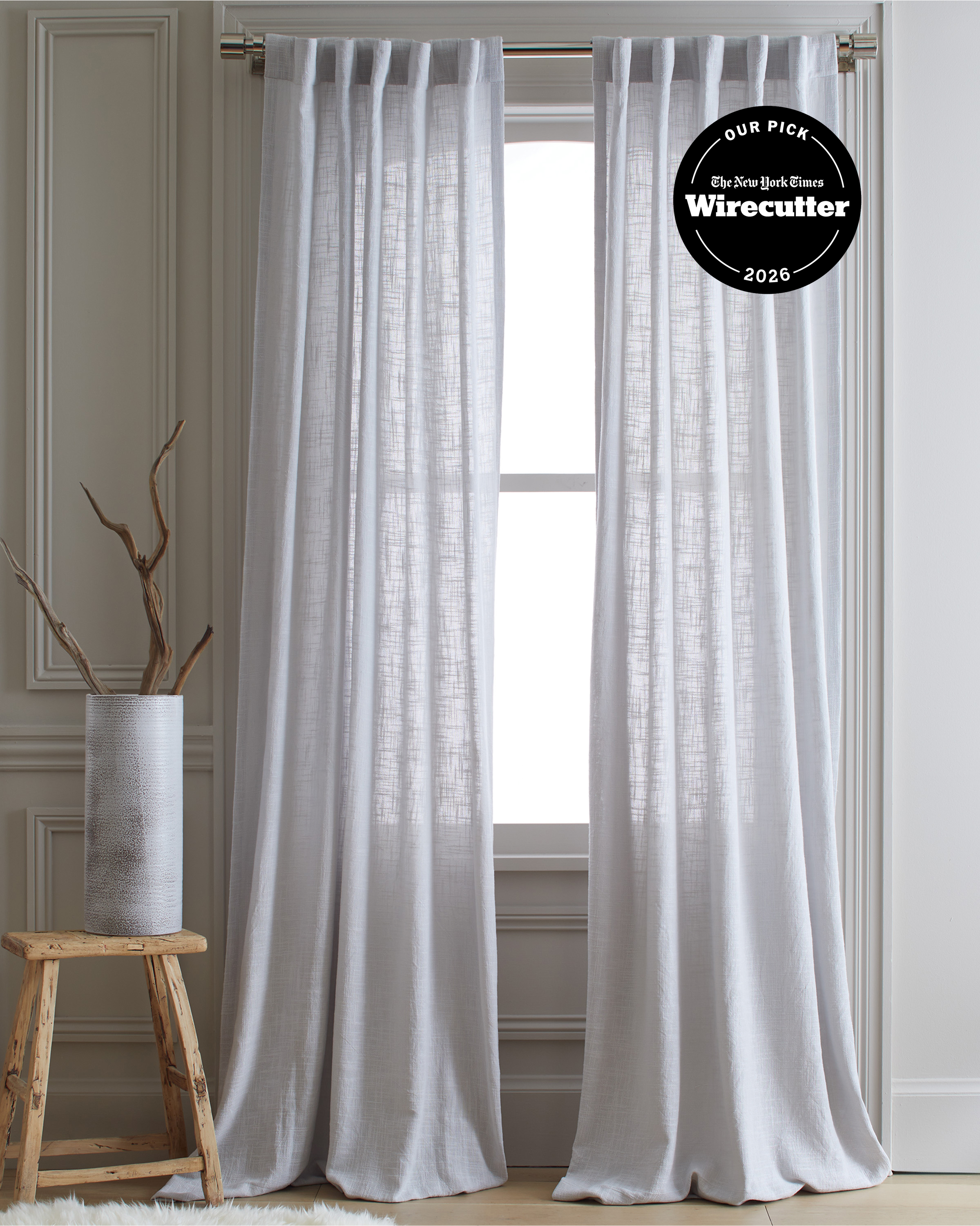 Cloud Cotton Sheer Curtain Set (Set of 2)