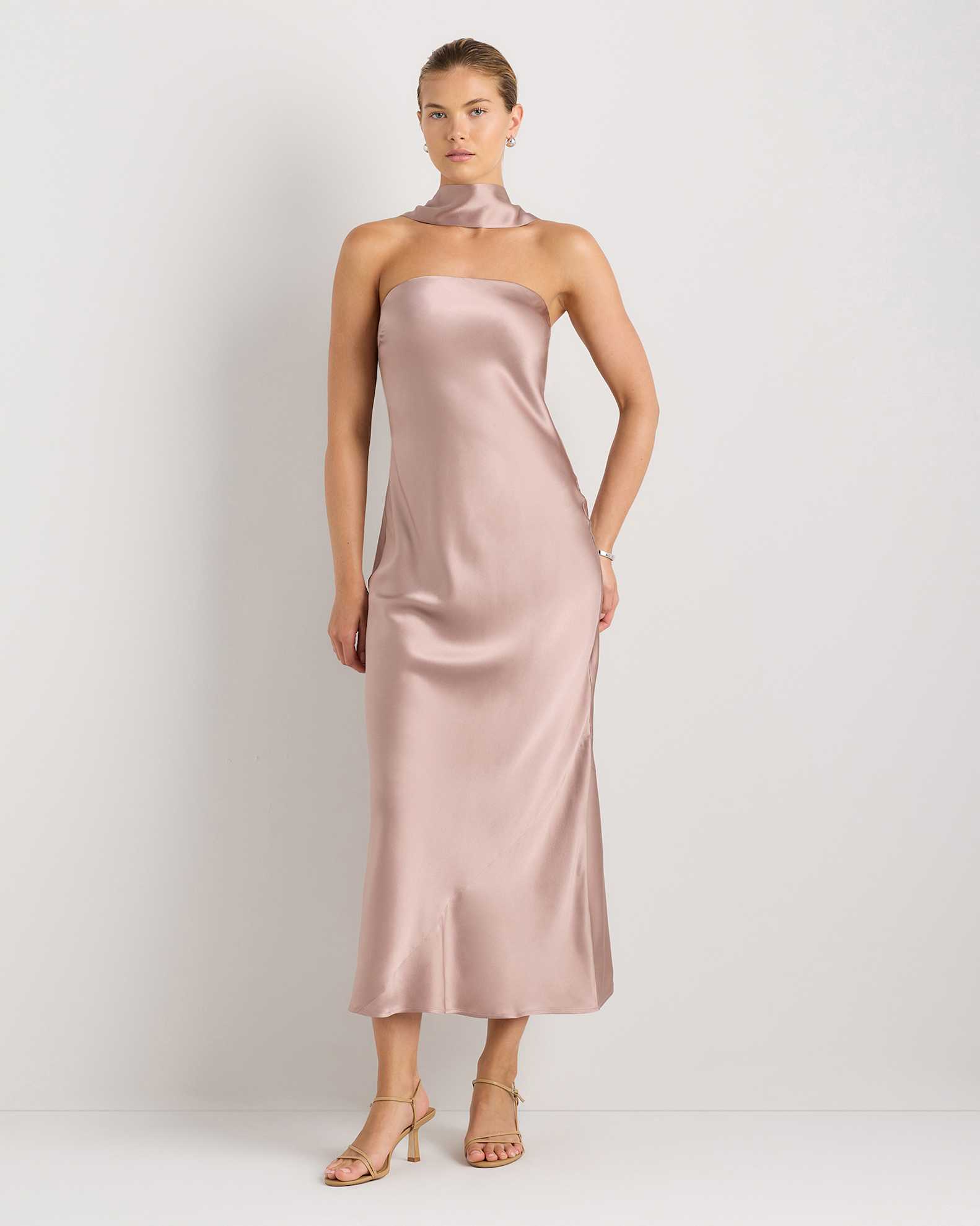 100% Washable Silk Strapless Scarf Maxi Dress 100% Washable Silk Strapless Scarf Maxi Dress