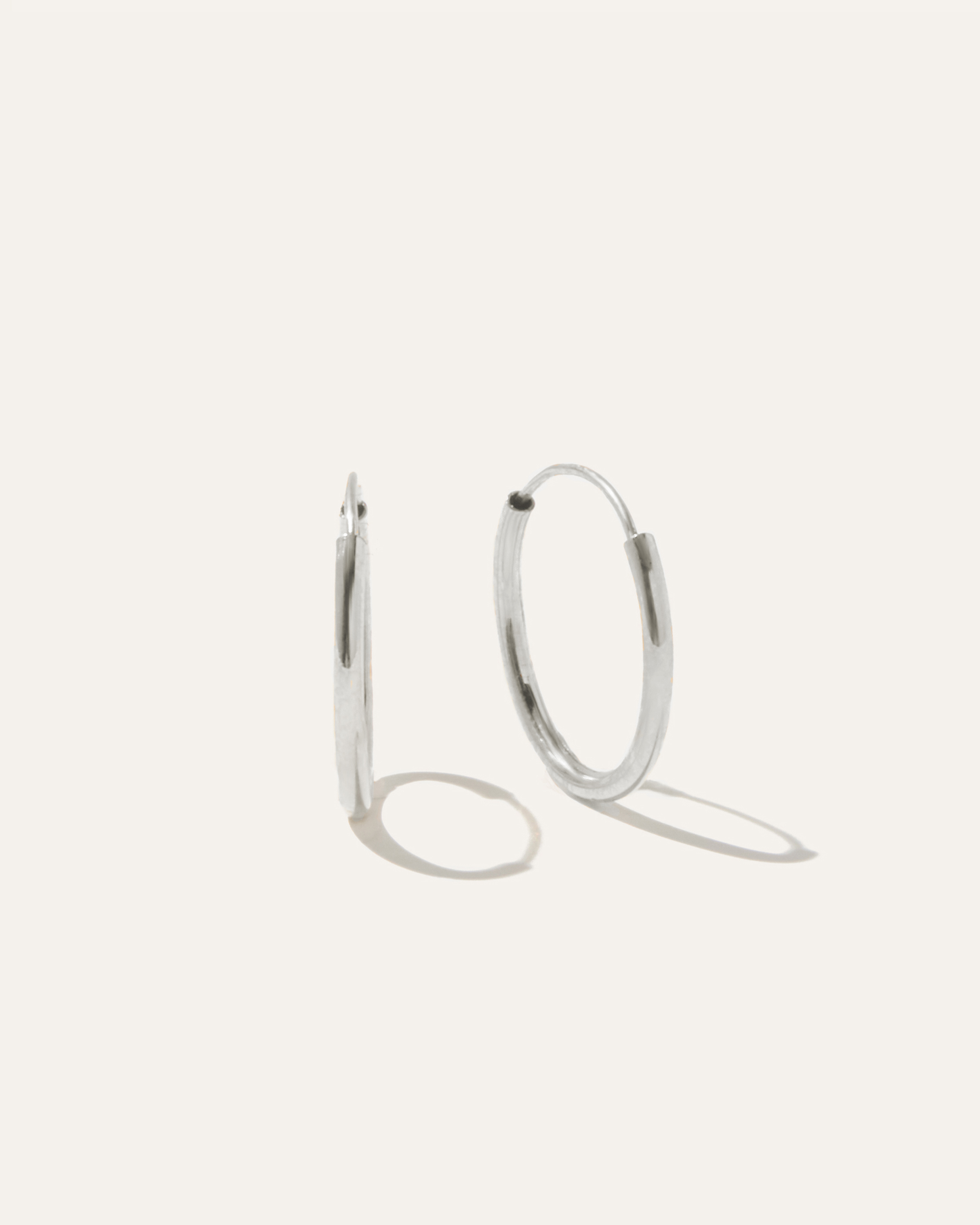 White Gold 14K Gold Everyday Hoops